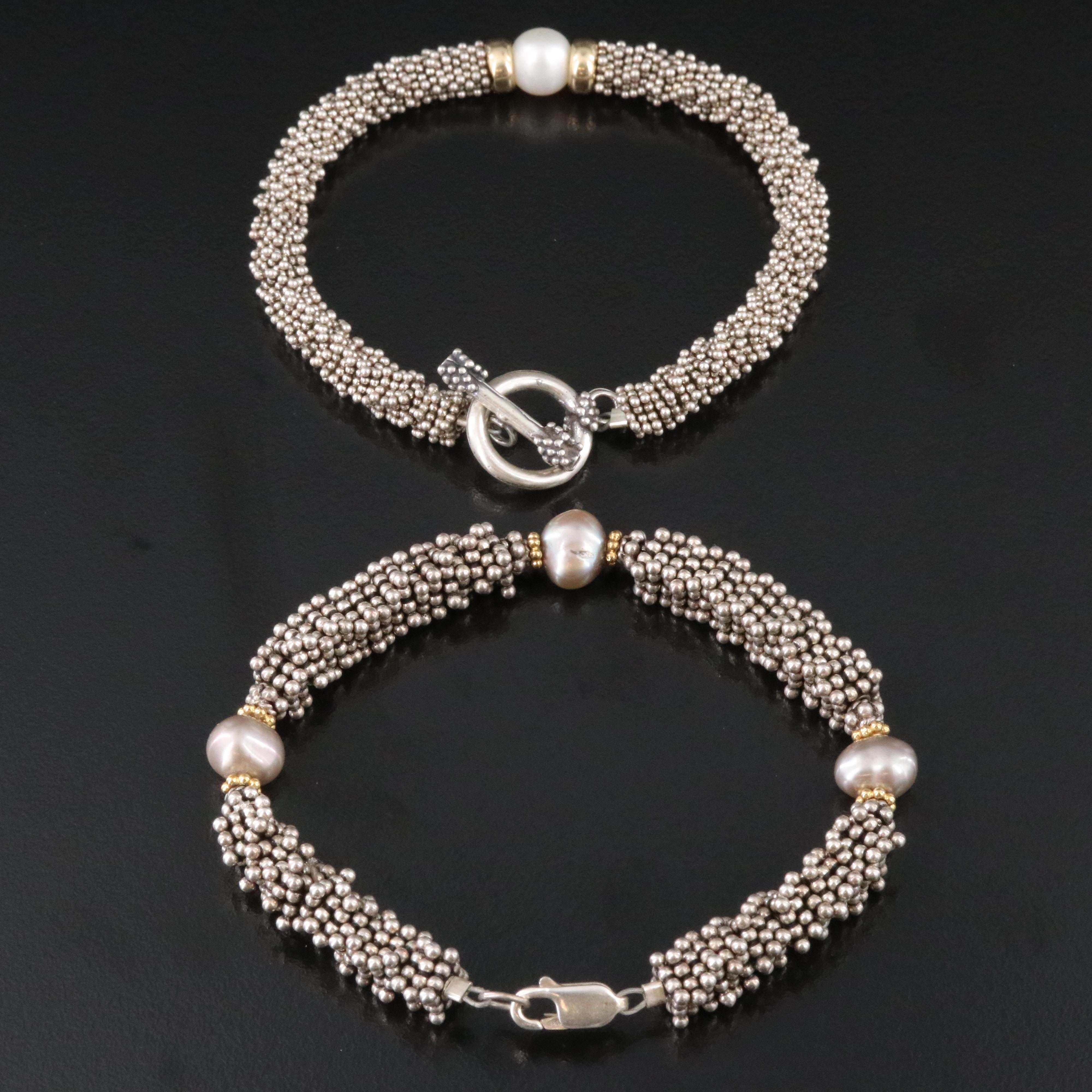 Sterling Pearl Bracelets