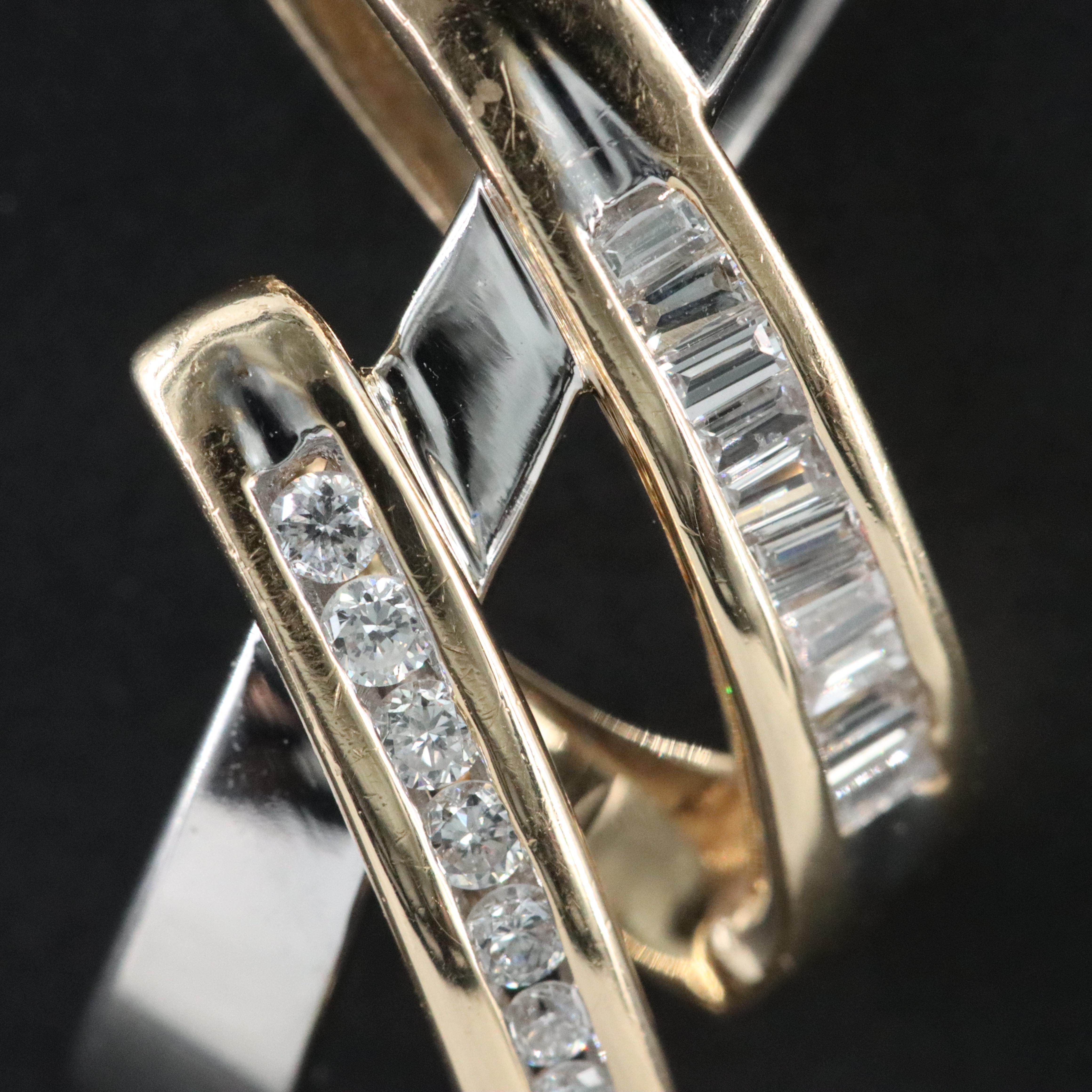 14K Two Tone 0.23 CTW Diamond Pendant