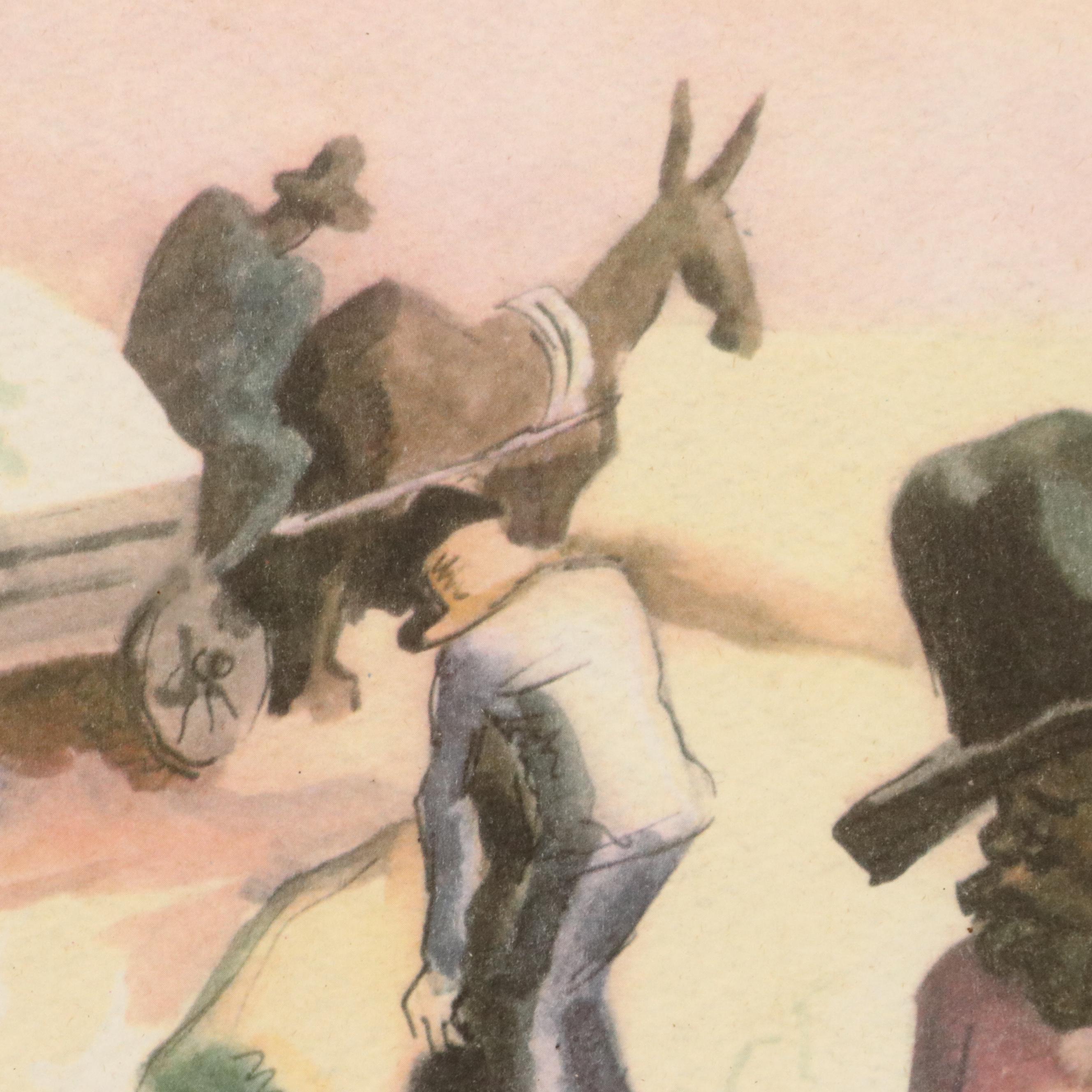 Thomas Hart Benton Designed Offset Lithograph "Cotton Pickers - Georgia"