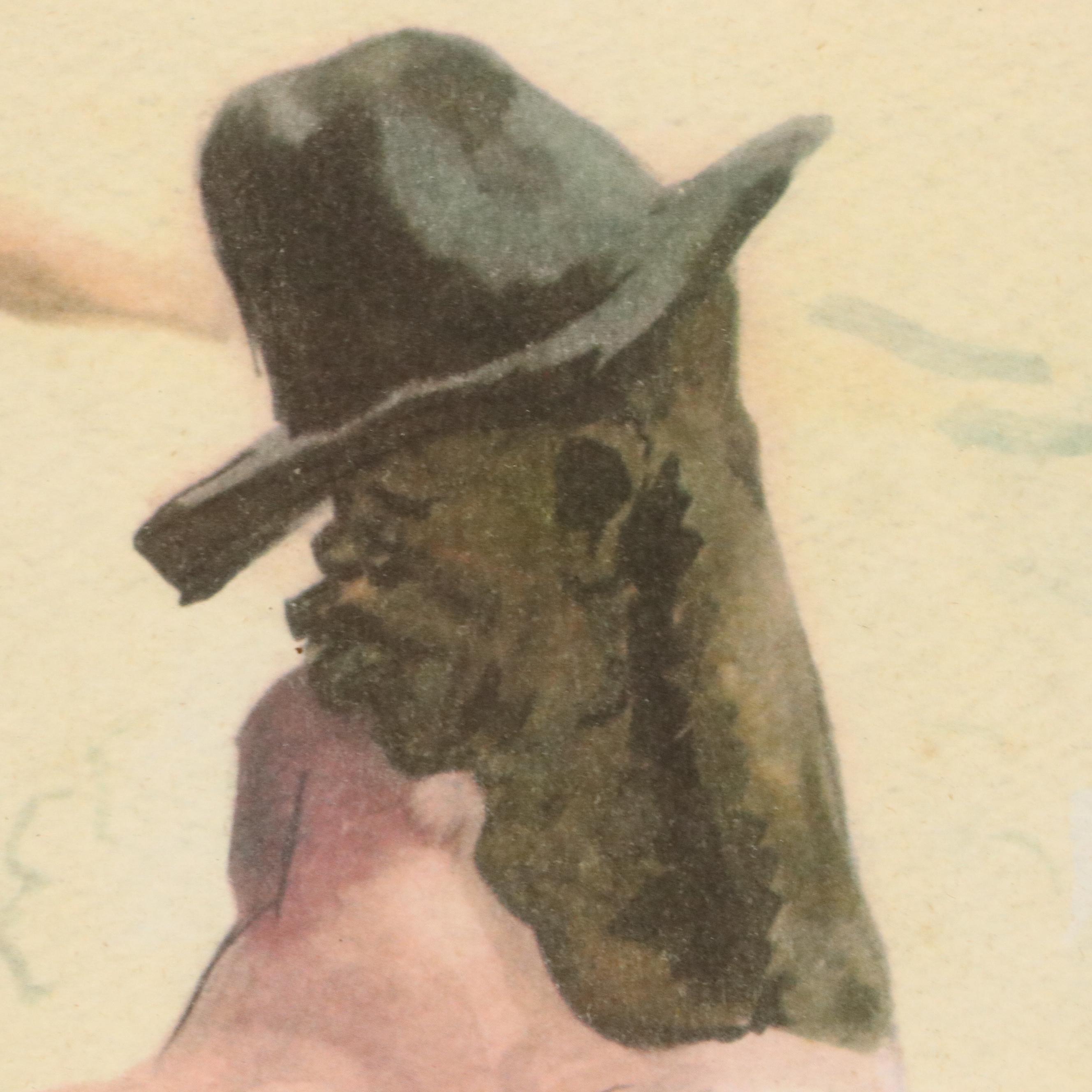 Thomas Hart Benton Designed Offset Lithograph "Cotton Pickers - Georgia"