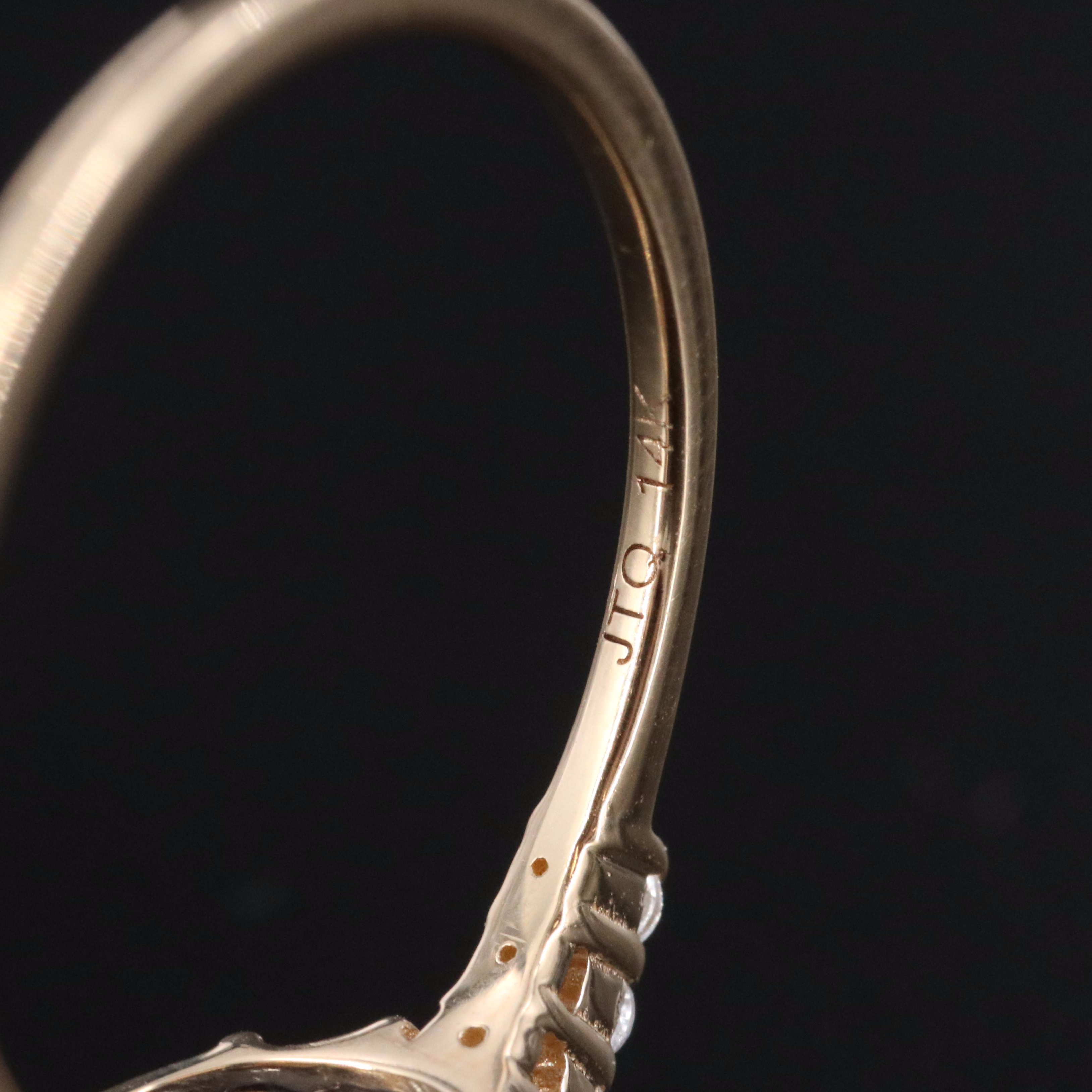 14K Blue and White Sapphire Ring