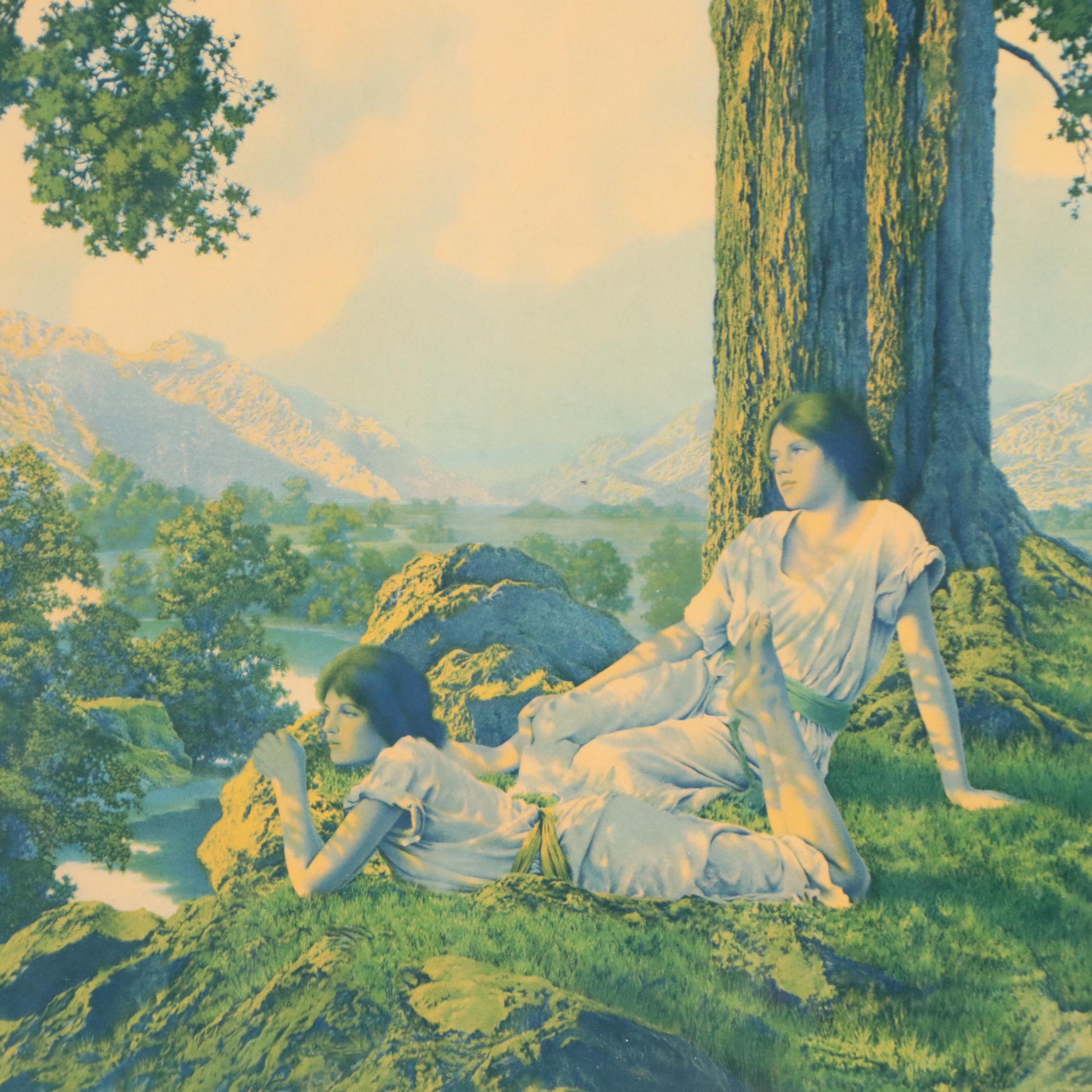 Maxfield Parrish Mixed Technique Ferry Seed Poster Print "Hilltop," Circa 1920