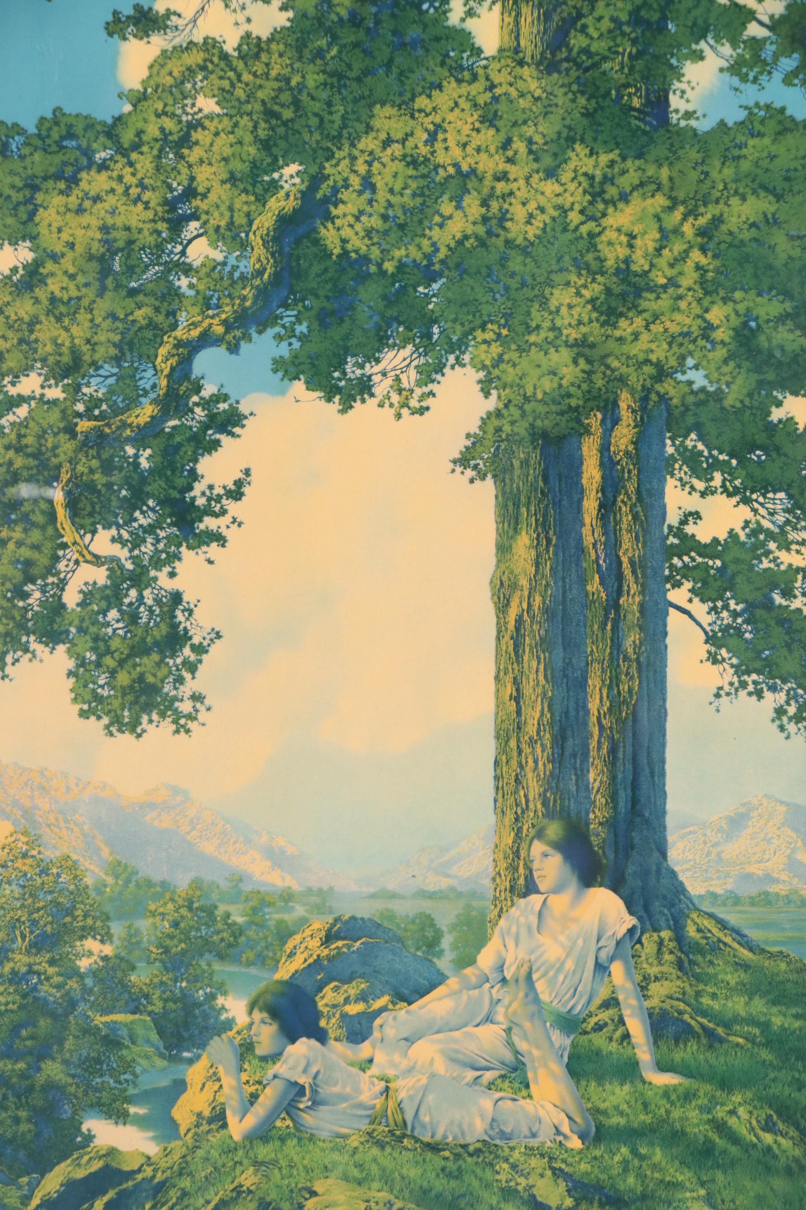 Maxfield Parrish Mixed Technique Ferry Seed Poster Print "Hilltop," Circa 1920