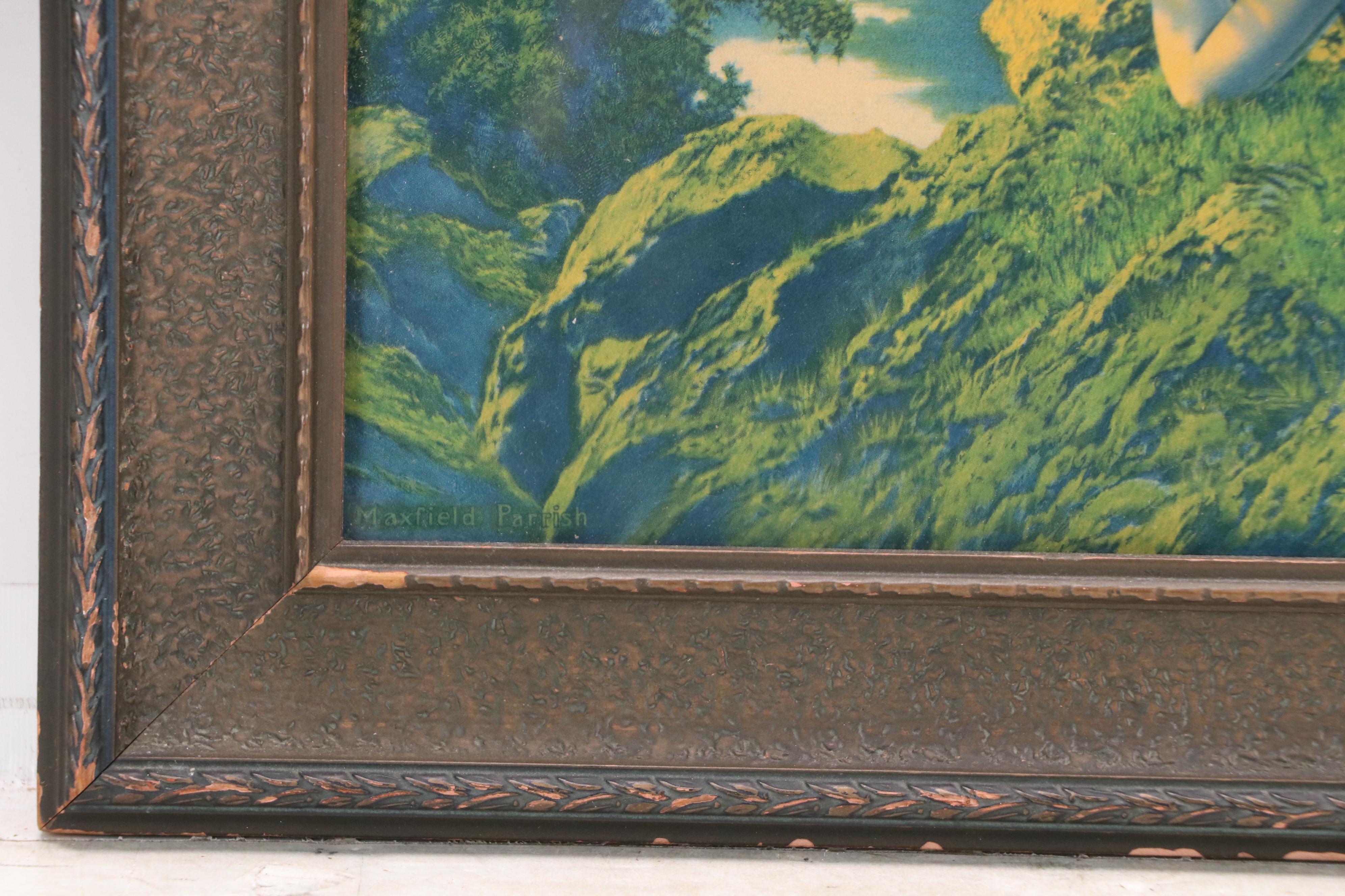 Maxfield Parrish Mixed Technique Ferry Seed Poster Print "Hilltop," Circa 1920