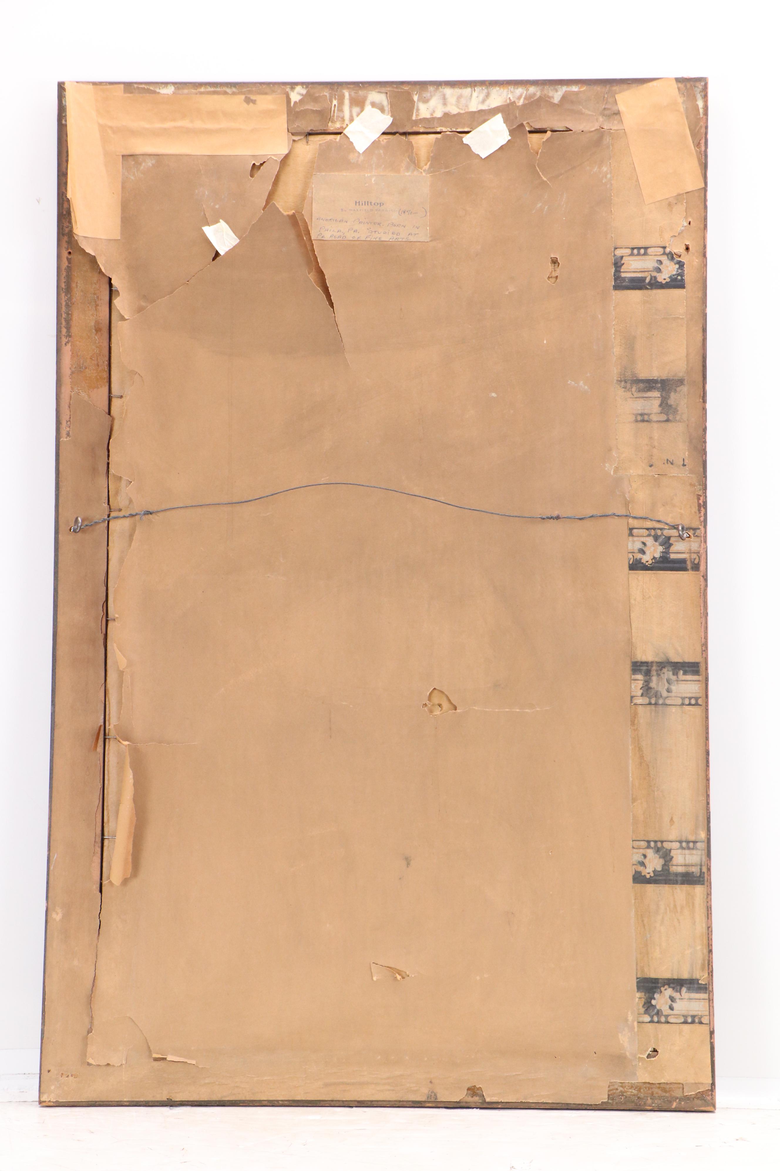 Maxfield Parrish Mixed Technique Ferry Seed Poster Print "Hilltop," Circa 1920