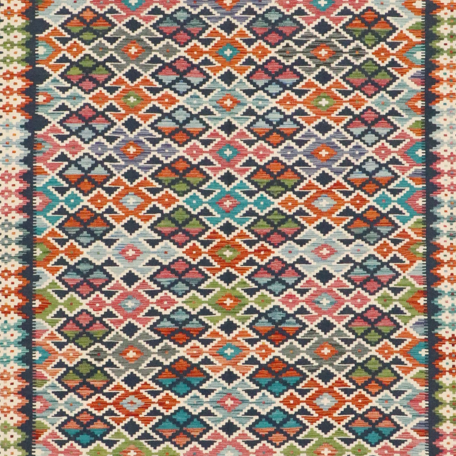 5'9 x 8'4 Handwoven Pakistani Kilim Area Rug