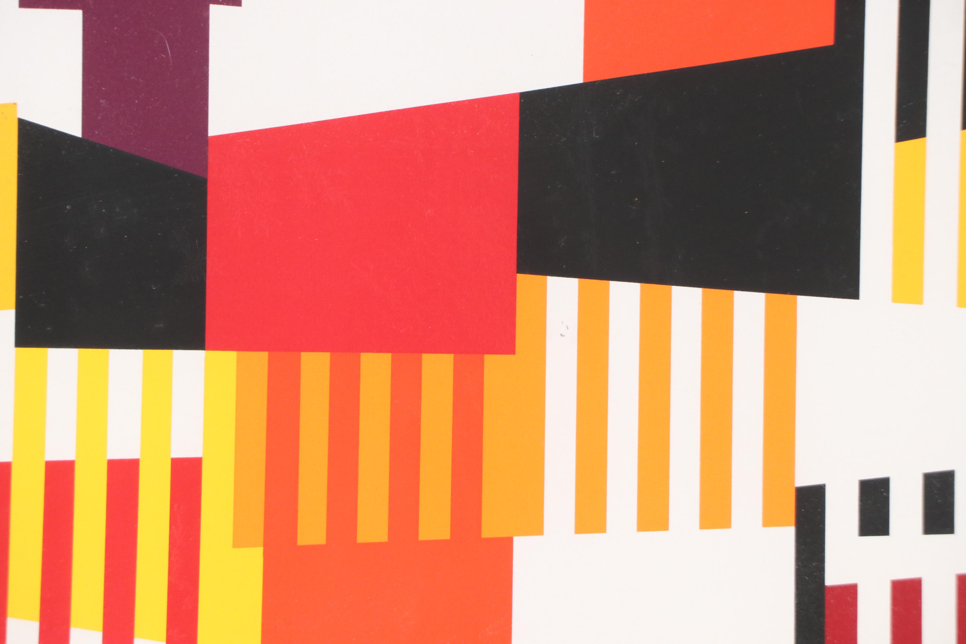 Yaacov Agam Abstract Op Art Serigraph, 1979