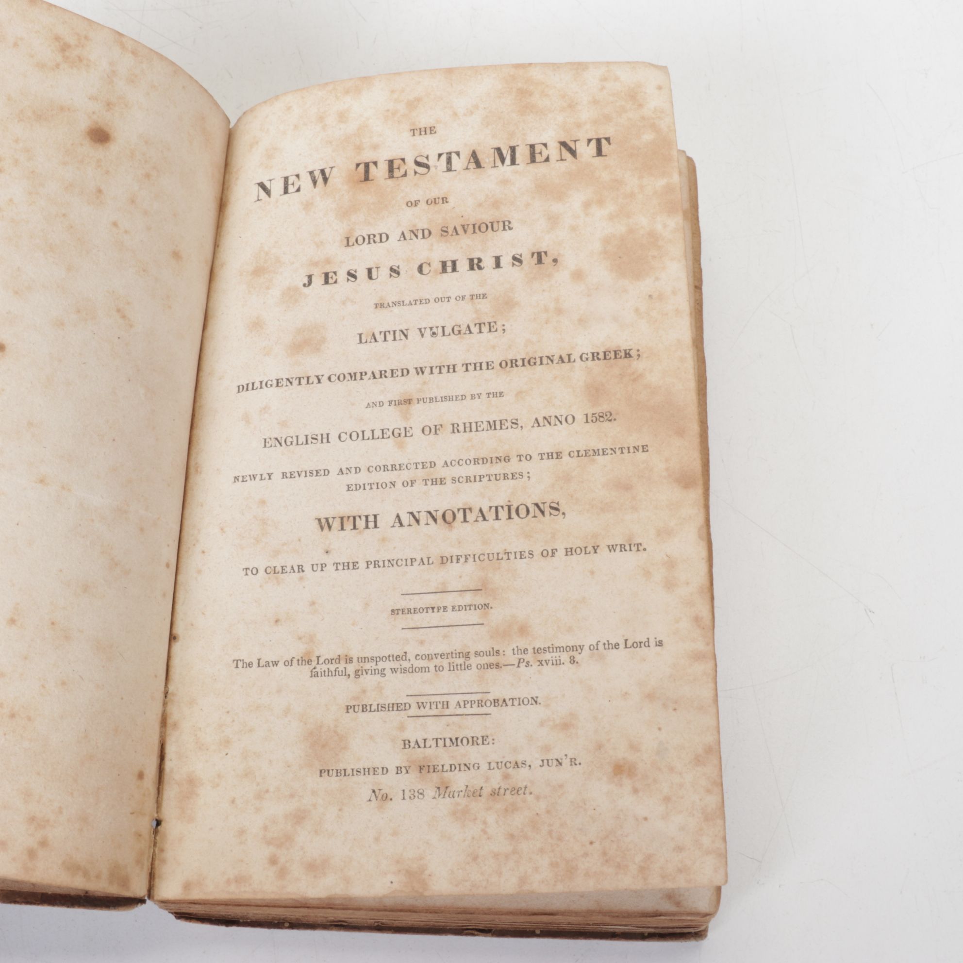 Mid-19th Century New Testament Bible & Other Christian Books