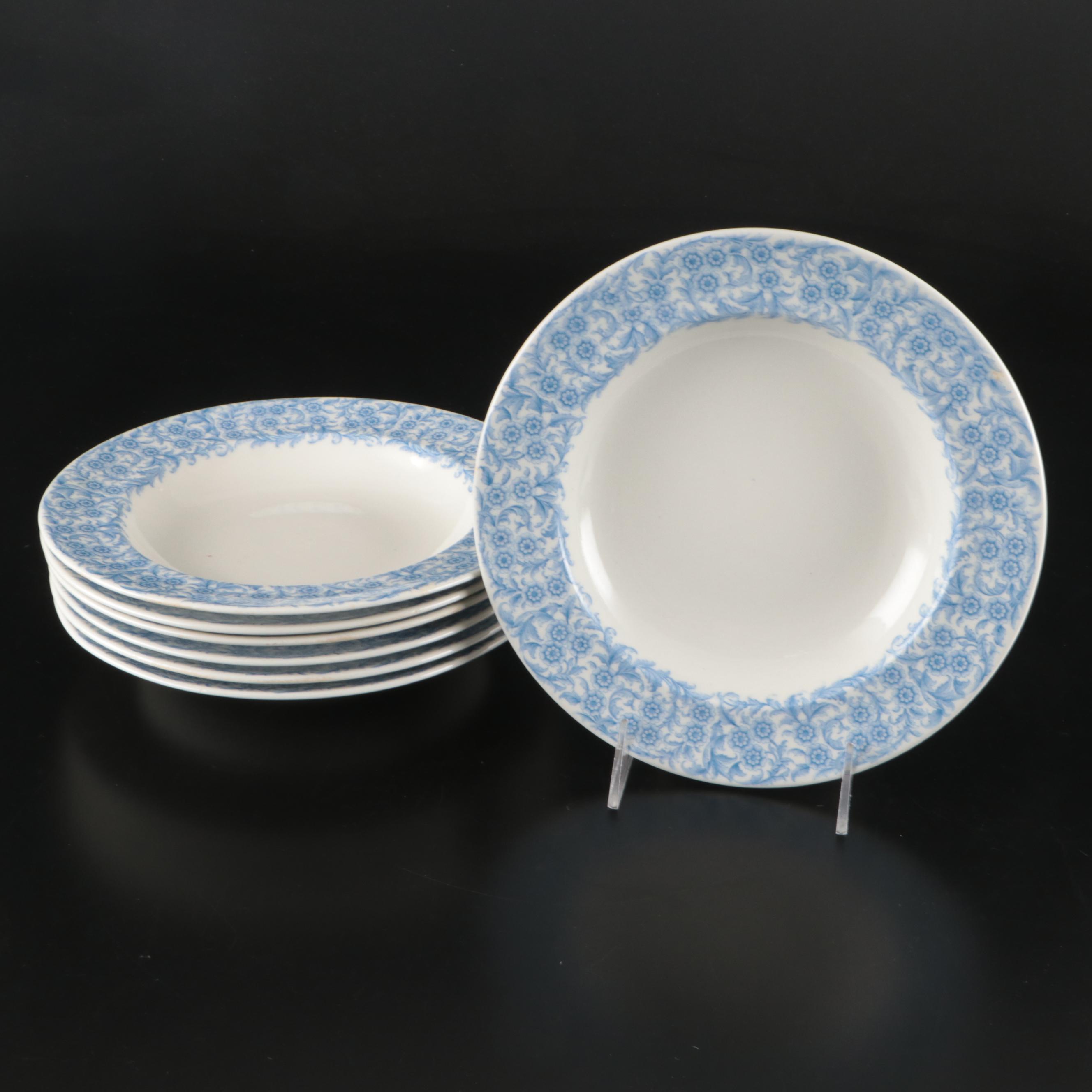 Royal Worcester Blue Floral Porcelain Dinnerware with German Floral Sugar