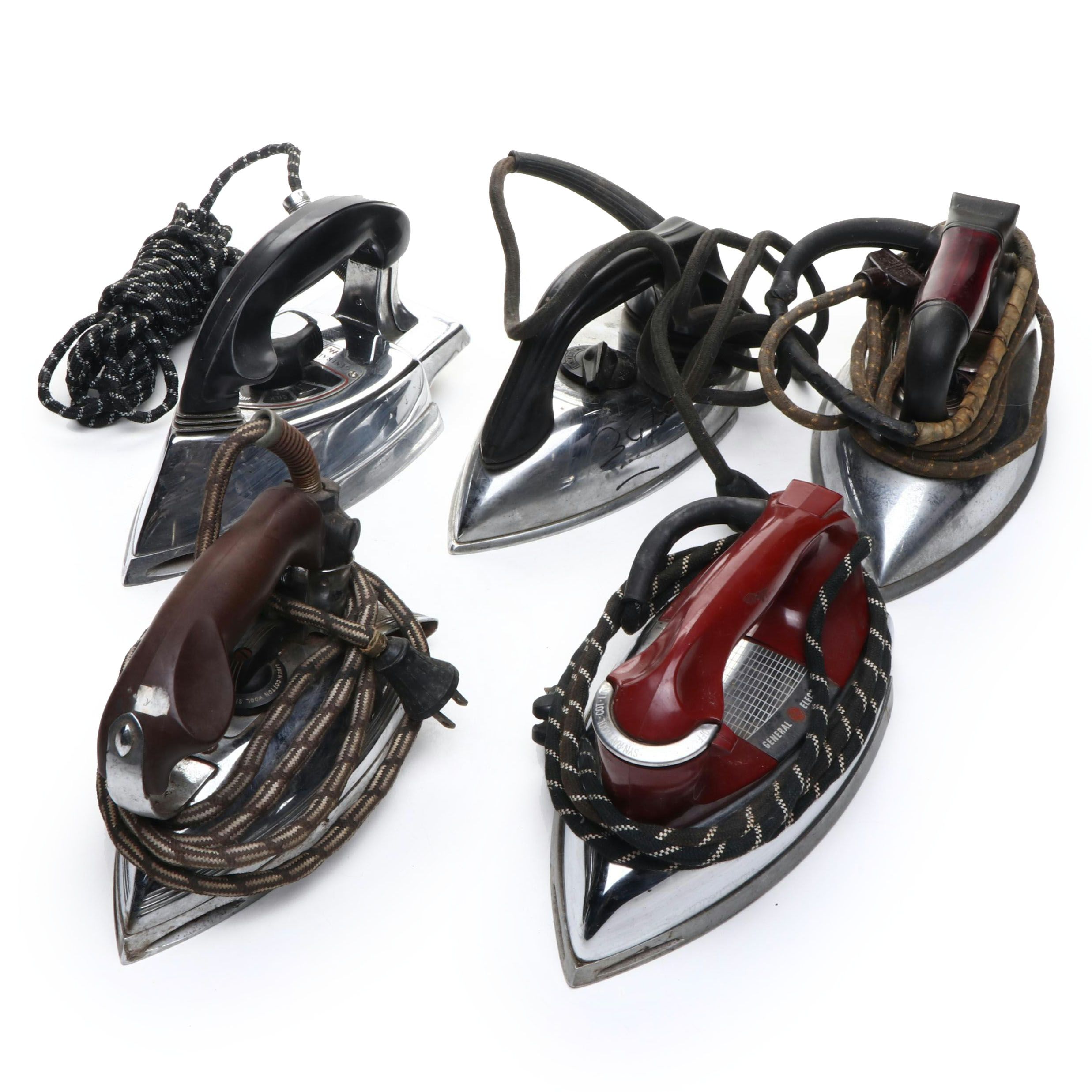 General Electric, Samson United, and Other Mid-Century Clothes Irons