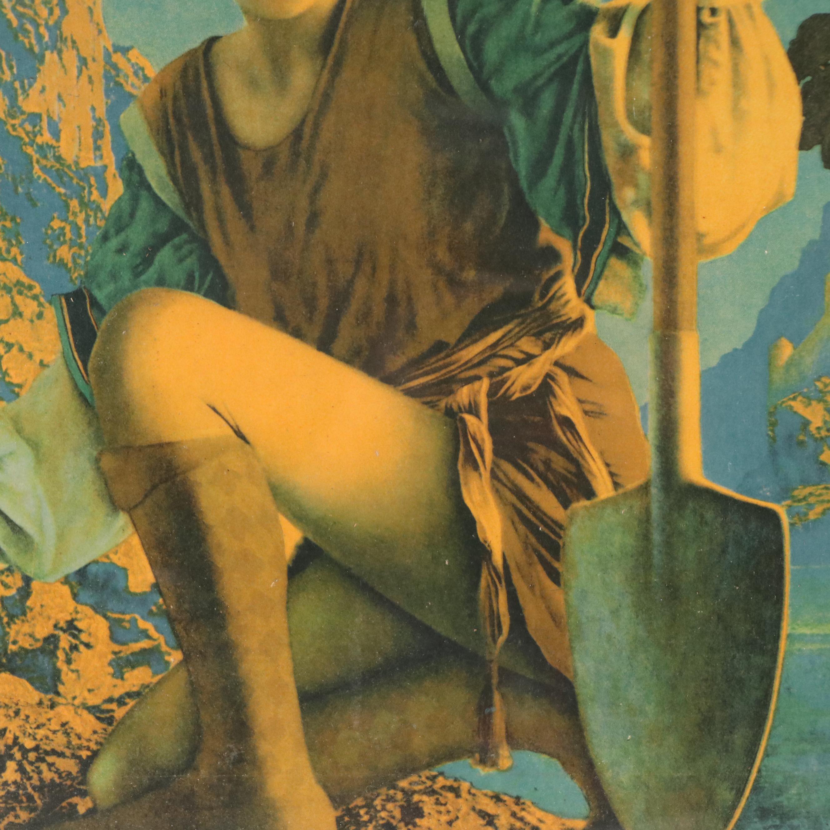 Maxfield Parrish Color Halftone "Jack and the Beanstalk"