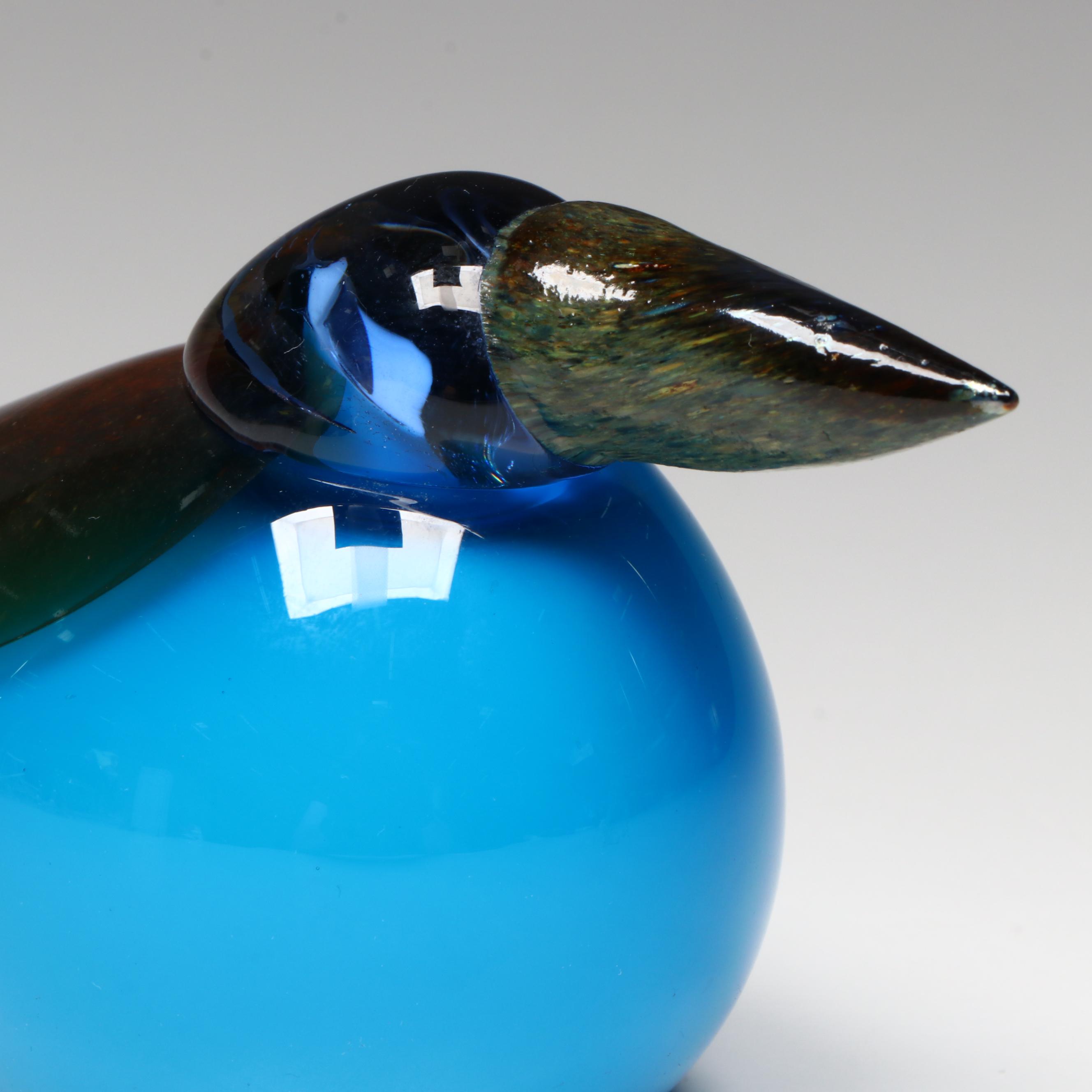 Oiva Toikka for Iittala Art Glass "Kingfisher" Bird Figurine