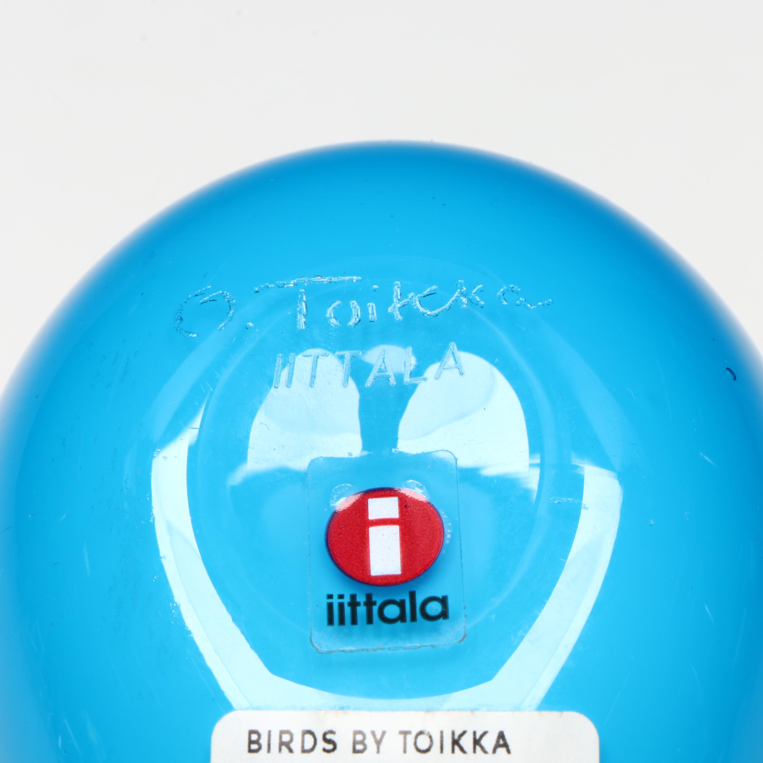 Oiva Toikka for Iittala Art Glass "Kingfisher" Bird Figurine