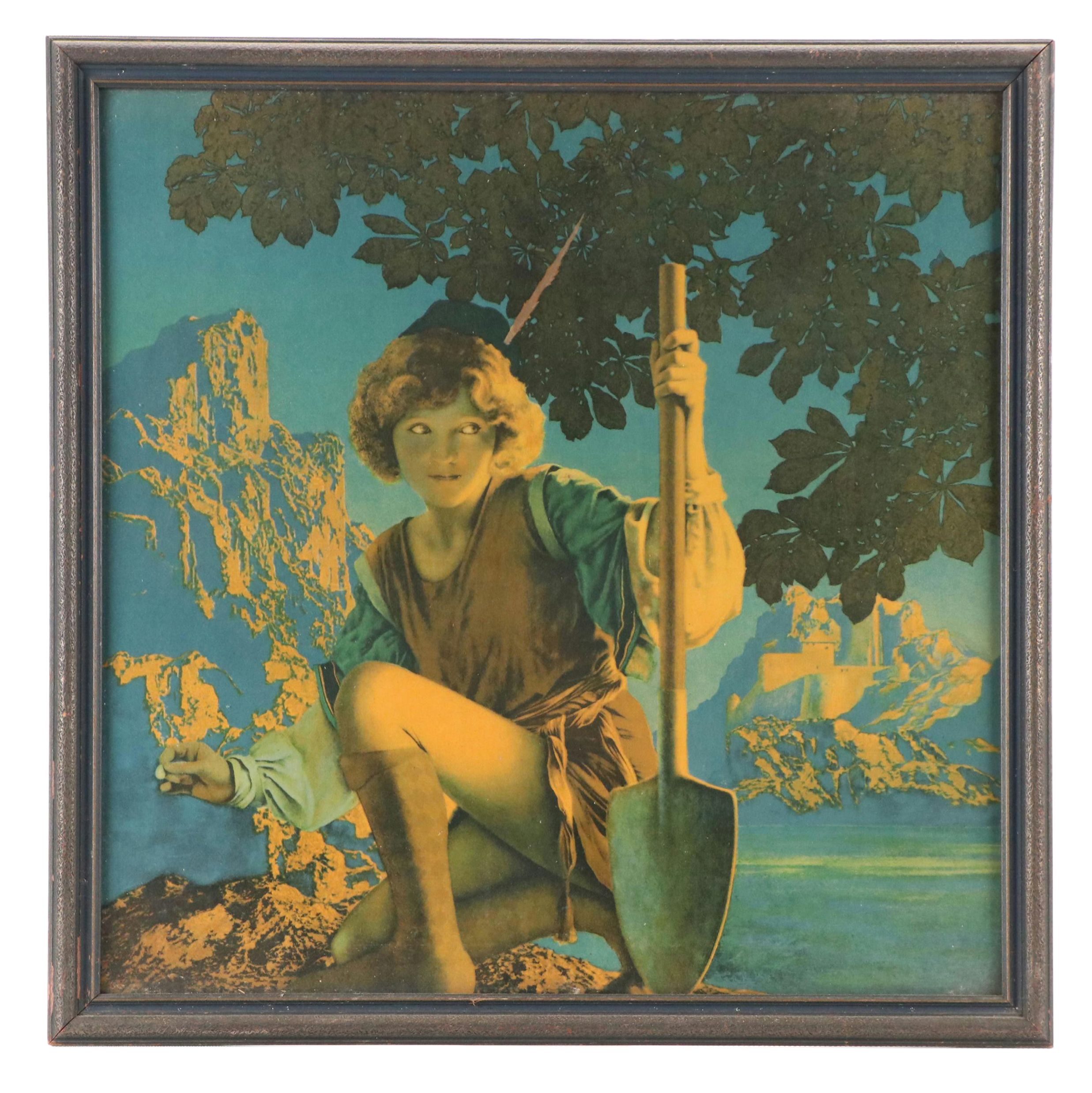 Maxfield Parrish Color Halftone "Jack and the Beanstalk"