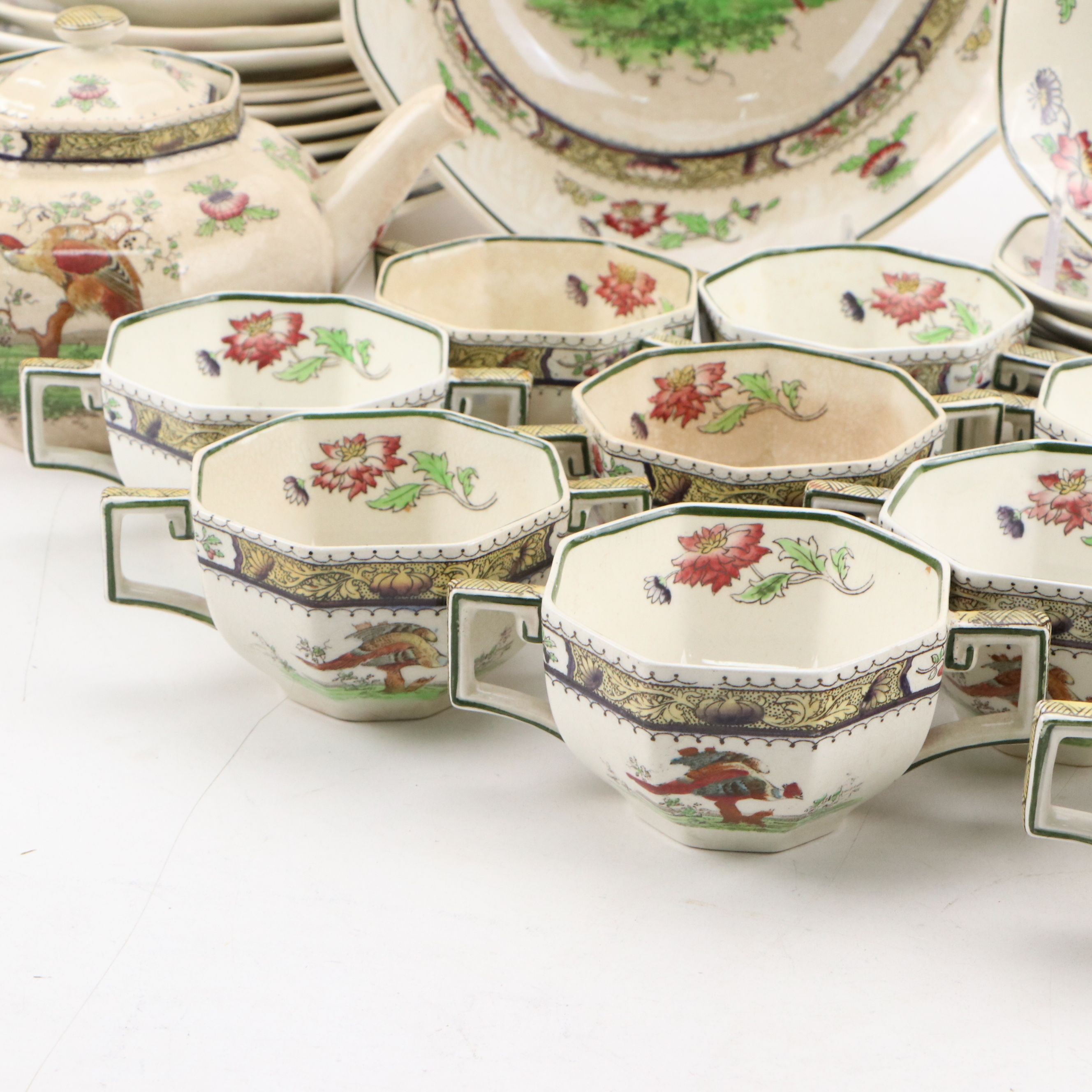 Royal Doulton "Pekin" Ceramic Dinnerware, Early 20th Century