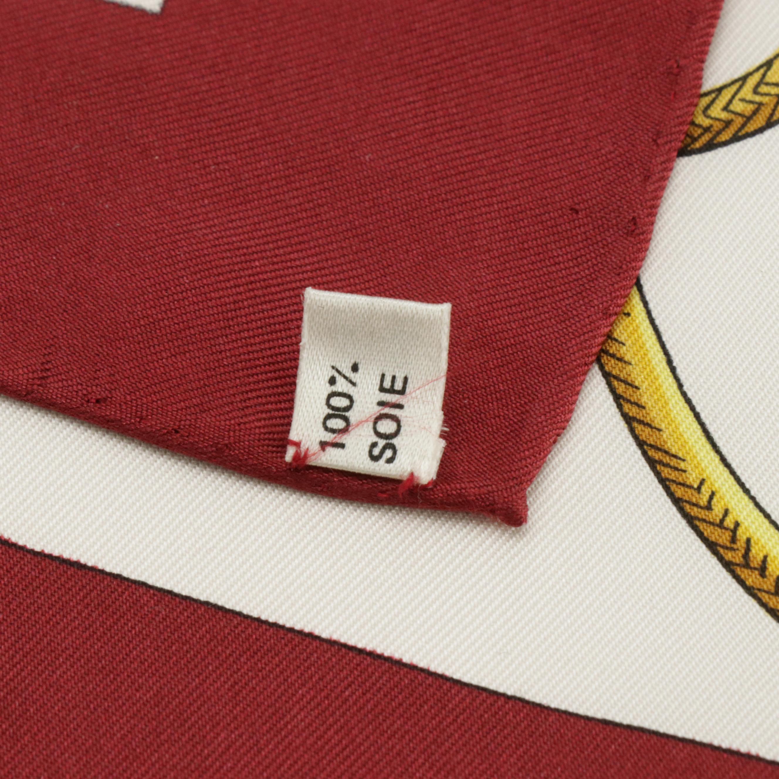 Hermès Early Issue "Cliquetis" Scarf 90 in Silk Twill