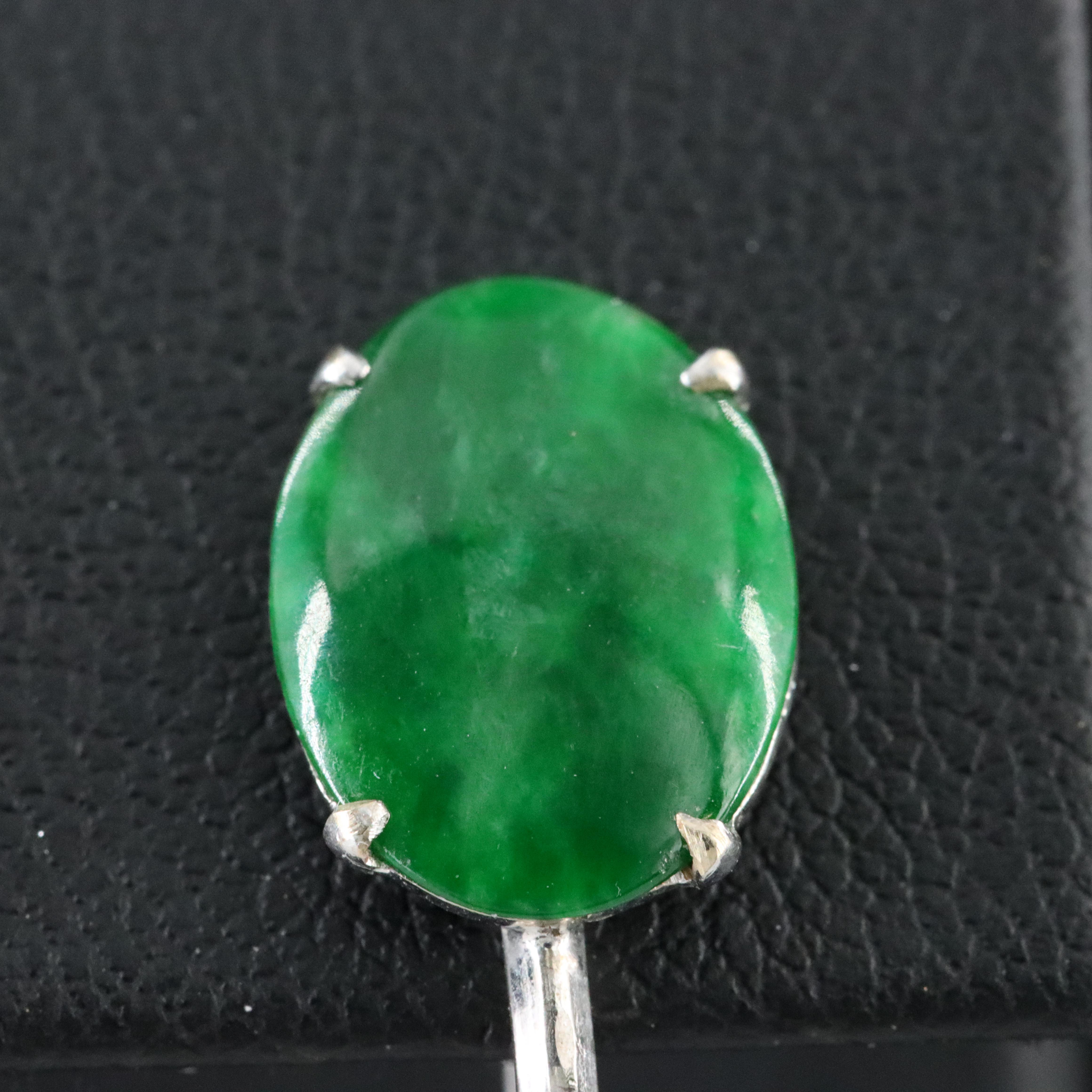 14K Jadeite Non-Pierced Earrings