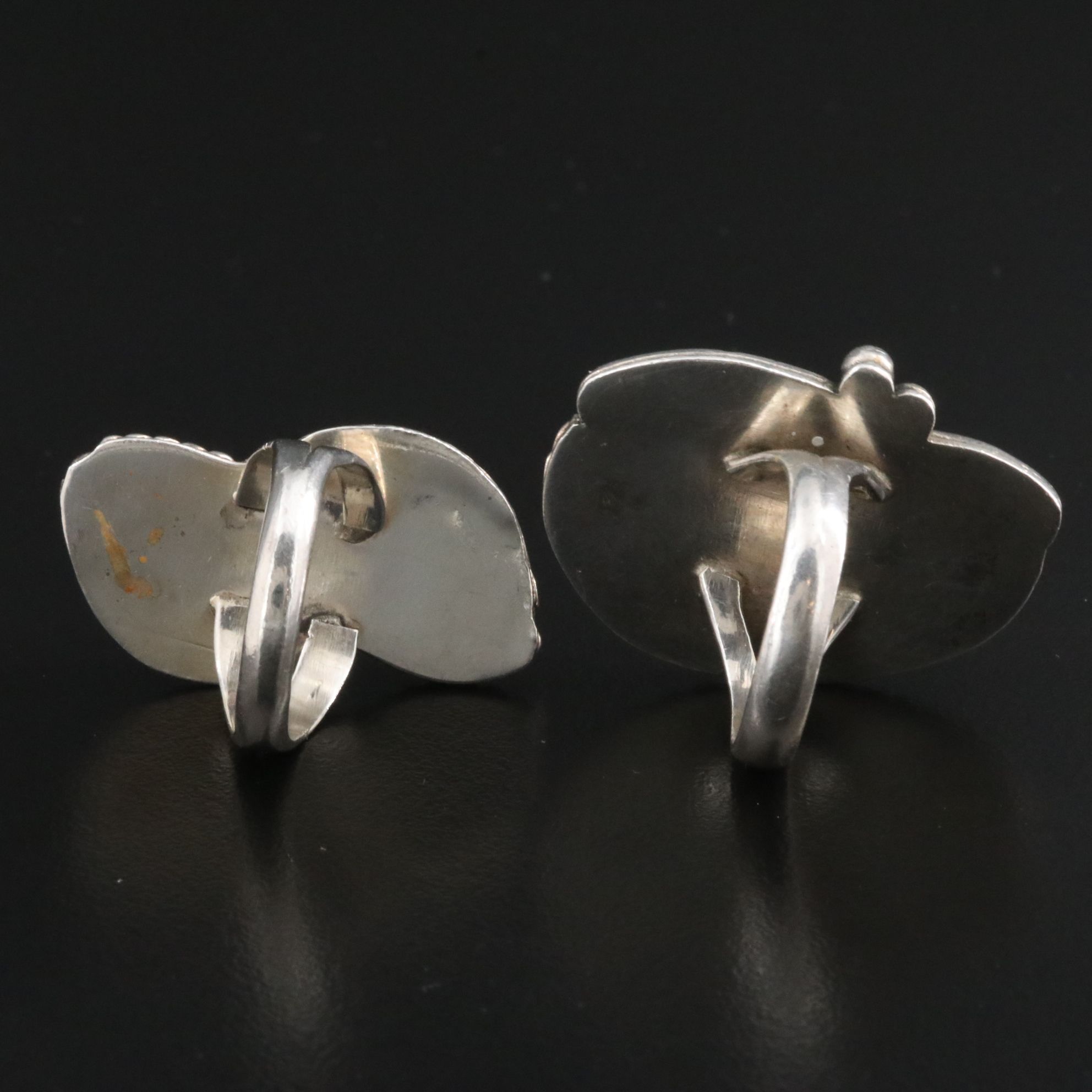 Southwestern Sterling Turquoise Rings with Appliqué