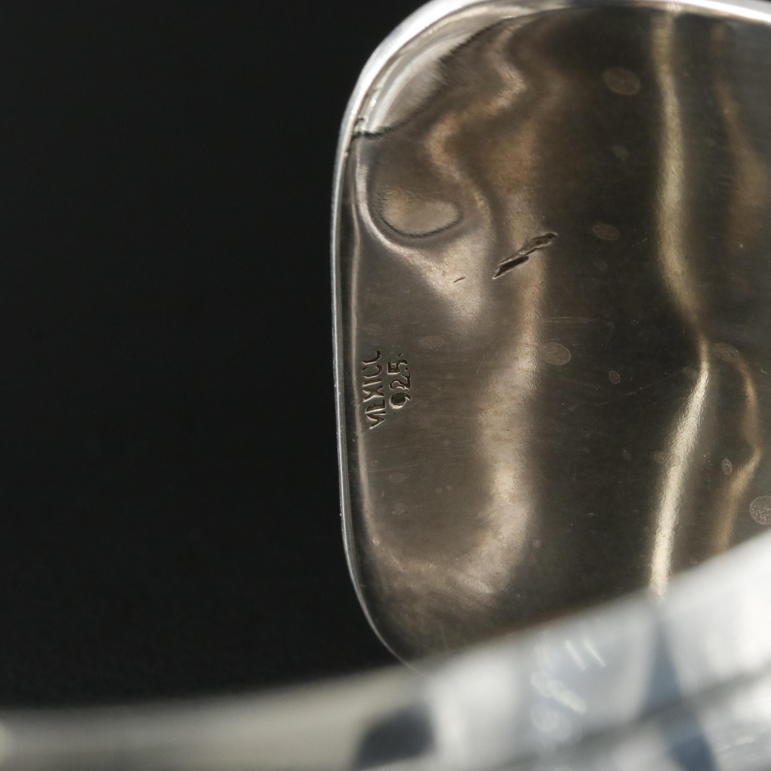 Mexican Sterling Overlay Cuff Bracelet