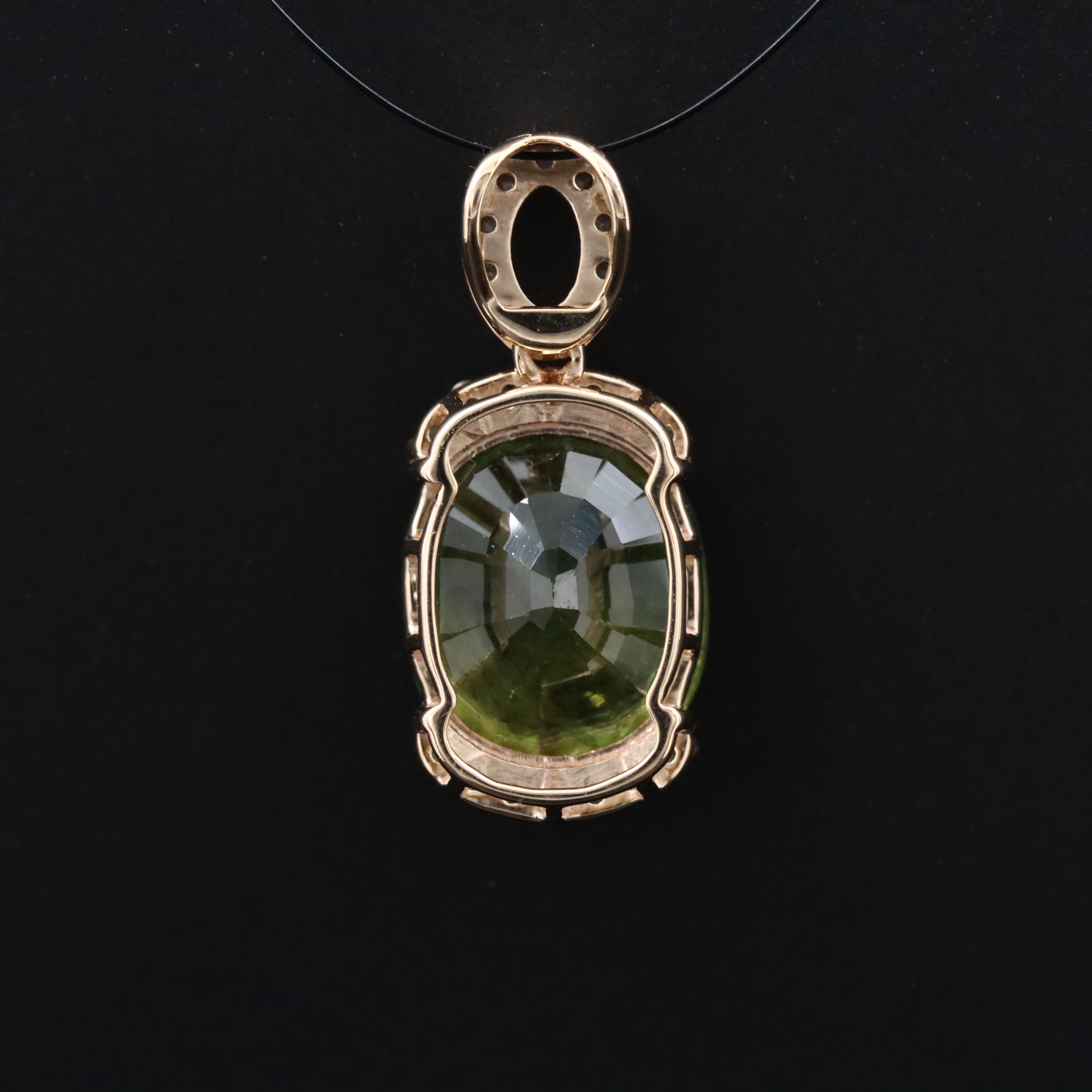 14K 4.80 CT Sapphire and White Sapphire Pendant