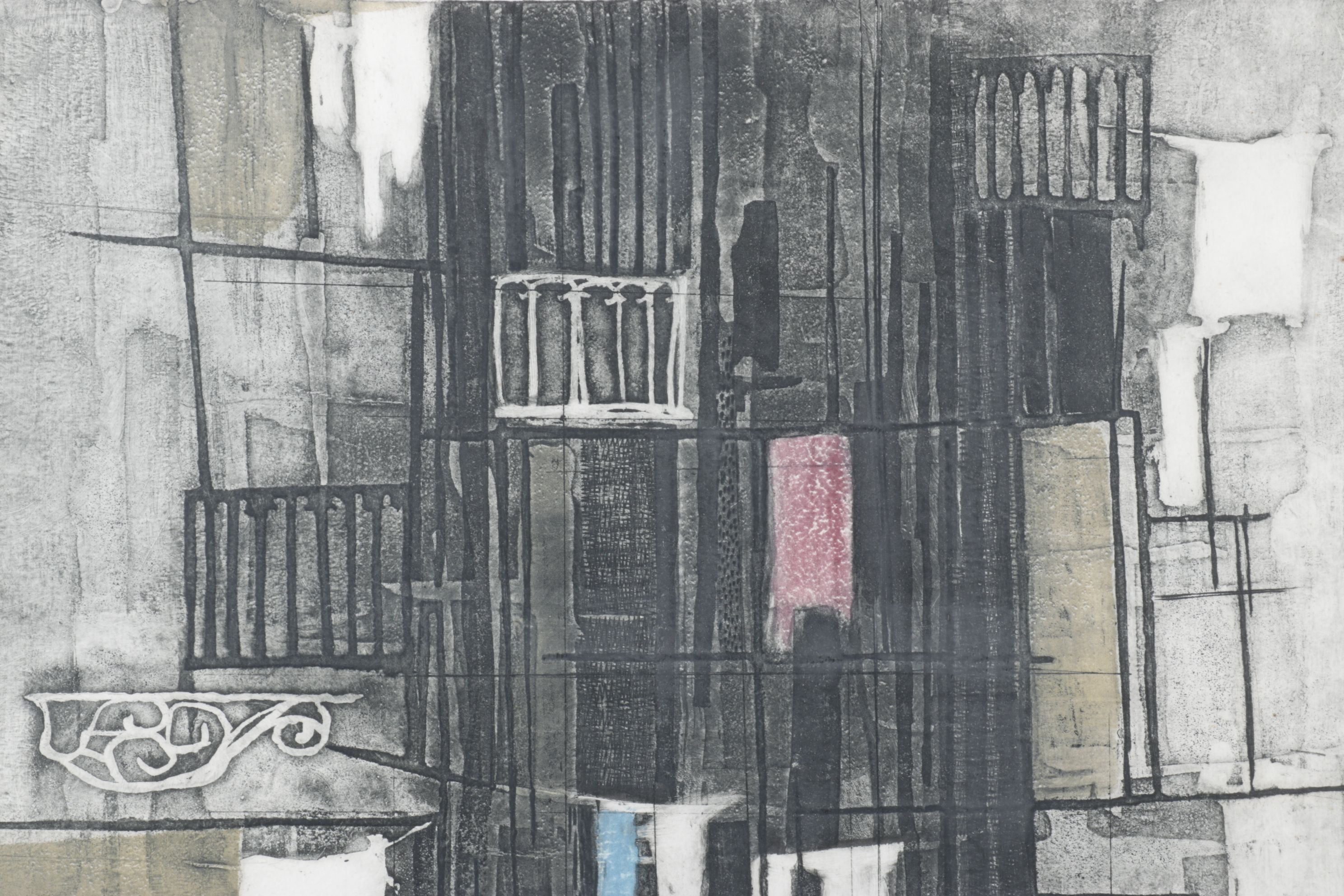 Ru van Rossem Aquatint Etching "Impressions of Southern Italy II", 1962