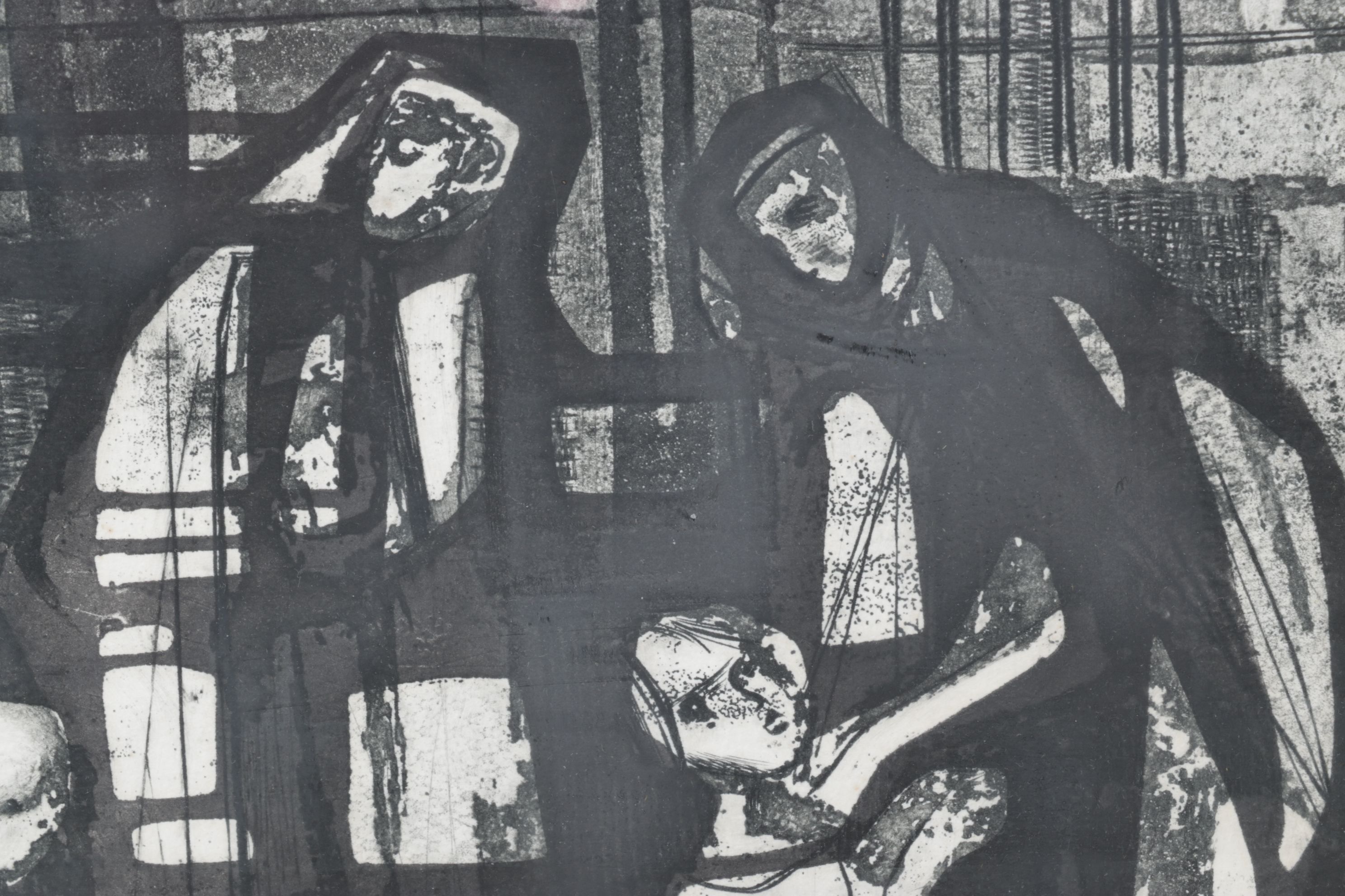 Ru van Rossem Aquatint Etching "Impressions of Southern Italy II", 1962