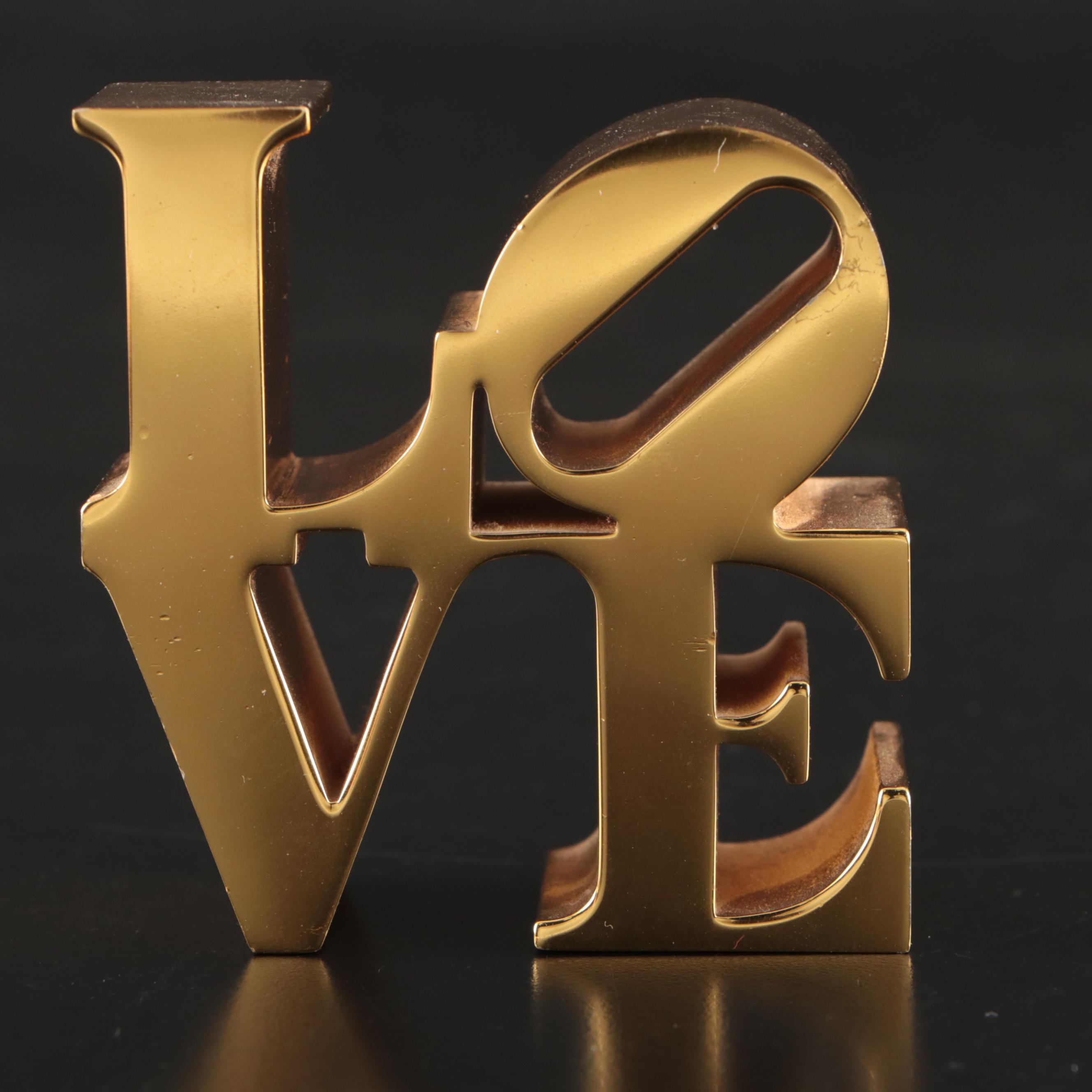 After Robert Indiana "Love" Sculpture Paperweight