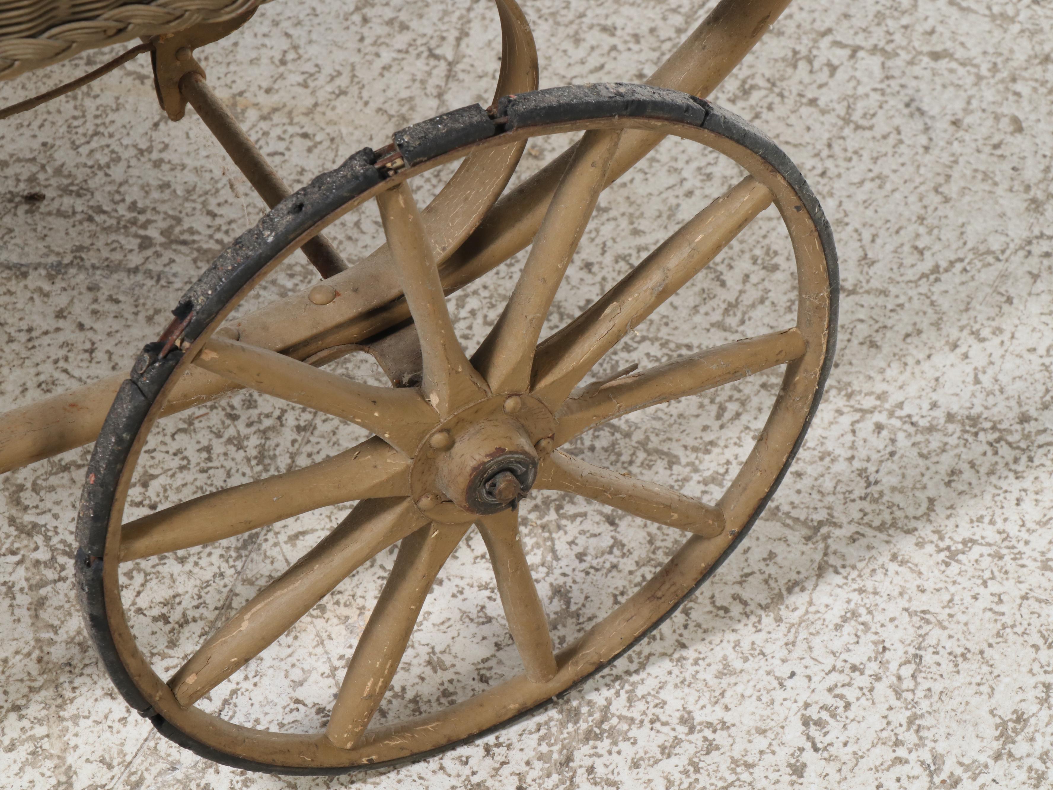 Antique Wicker Baby Carriage