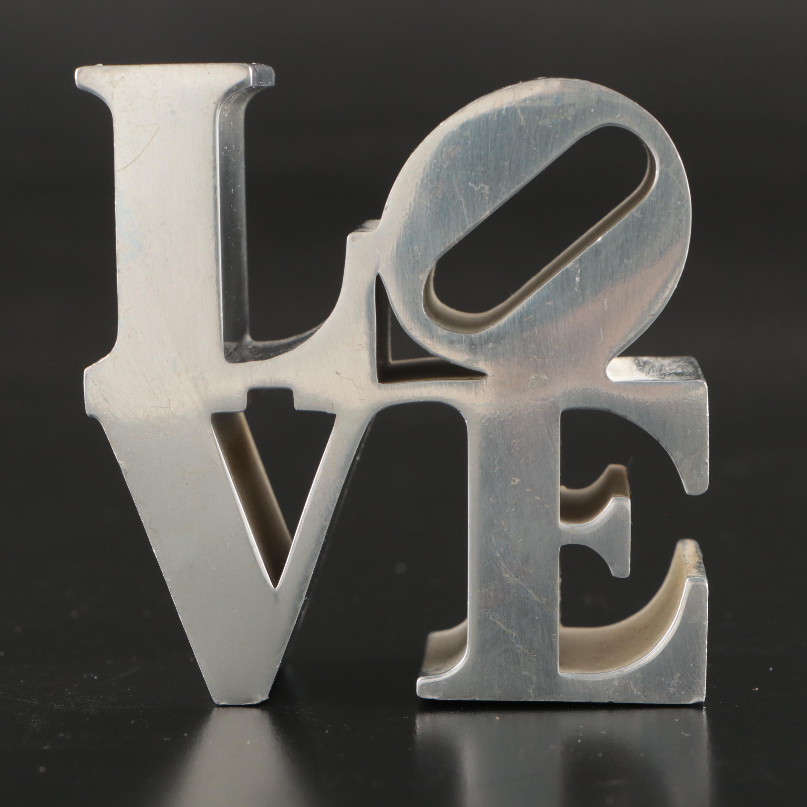 After Robert Indiana "Love" Sculpture Paperweight