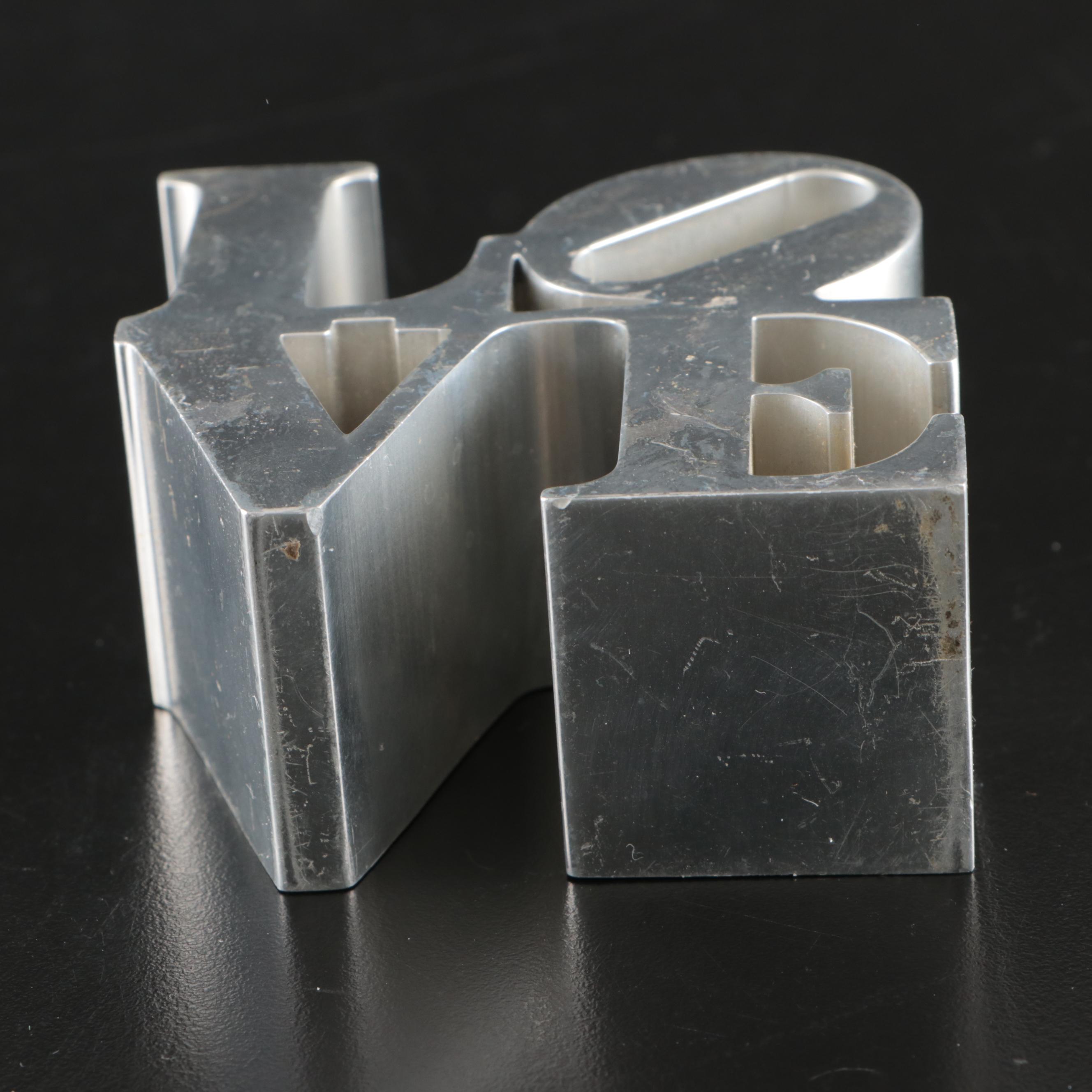 After Robert Indiana "Love" Sculpture Paperweight