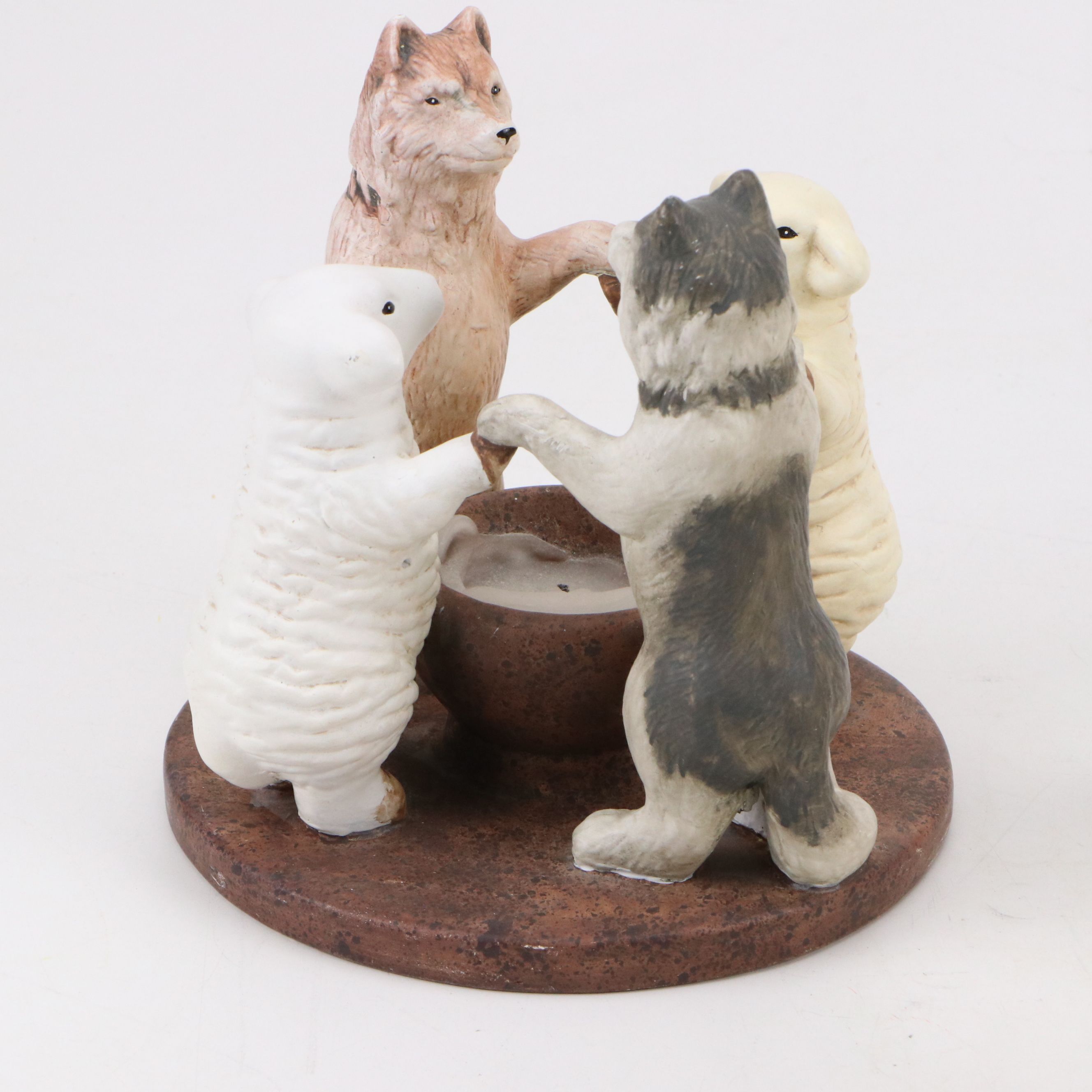 Japanese Lefton Hand-Painted Hunting Fox Diorama and More Animal Figurines