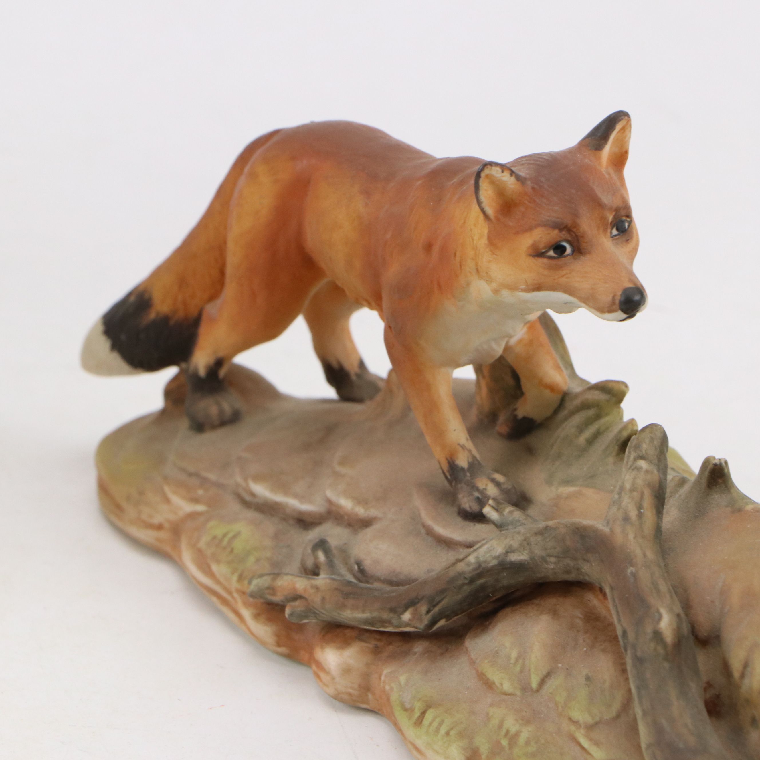 Japanese Lefton Hand-Painted Hunting Fox Diorama and More Animal Figurines