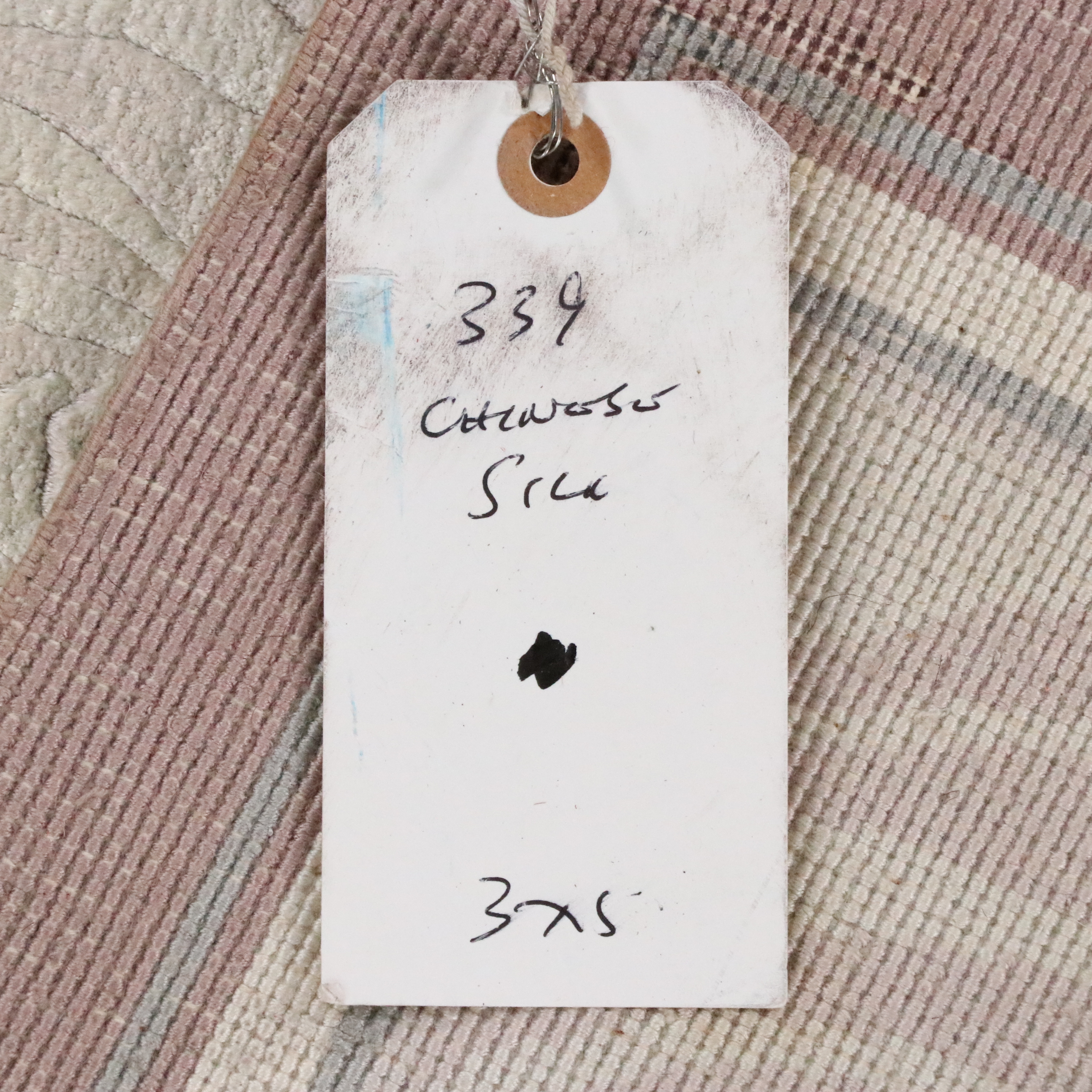 3' x 5'7 Hand-Knotted Carved Chinese Accent Rug