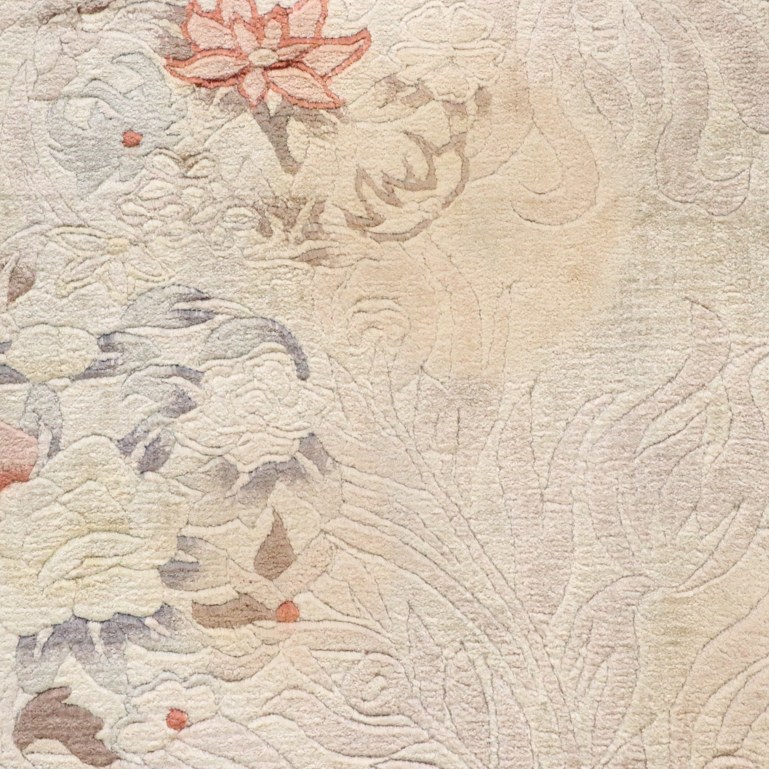 3' x 5'7 Hand-Knotted Carved Chinese Accent Rug