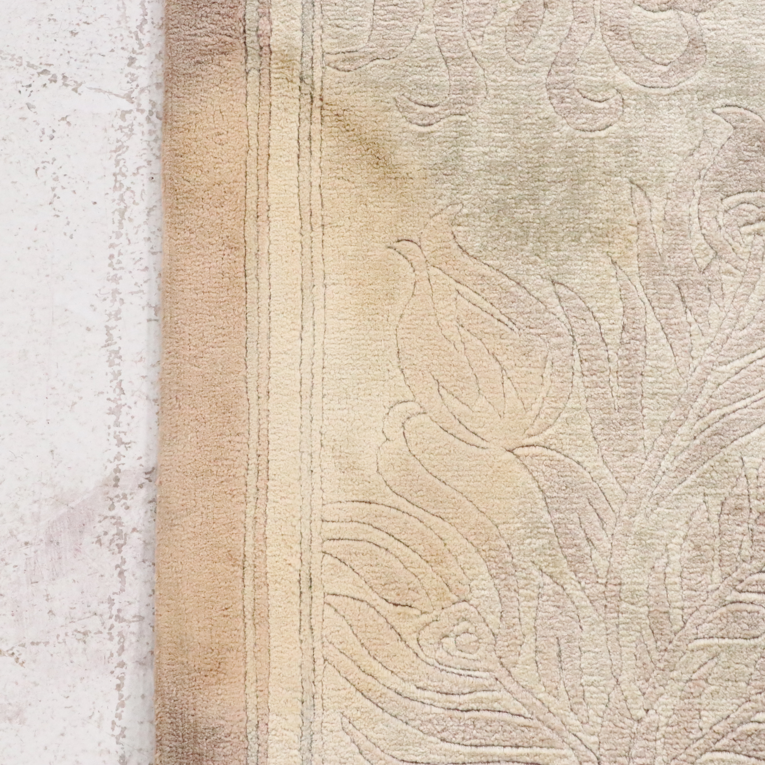 3' x 5'7 Hand-Knotted Carved Chinese Accent Rug