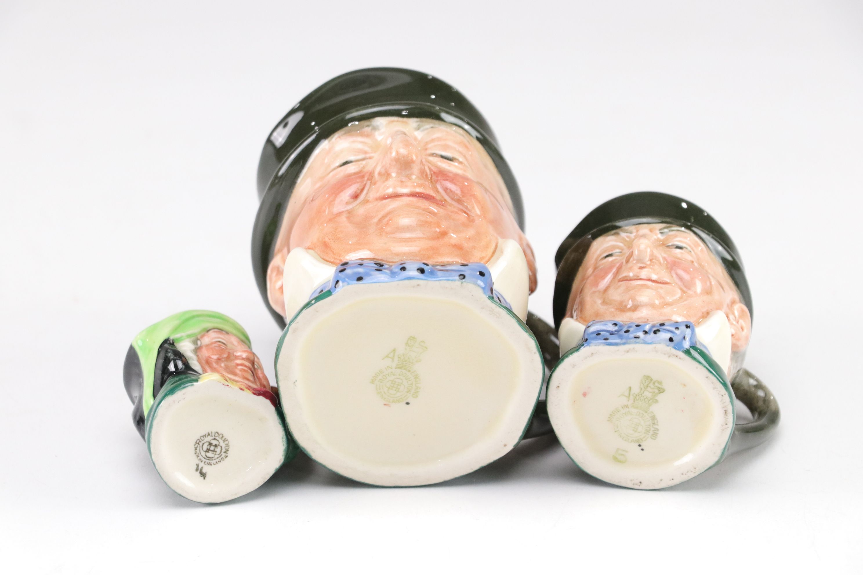 Royal Doulton "John Barleycorn" Toby Jug & Other Mini Mugs