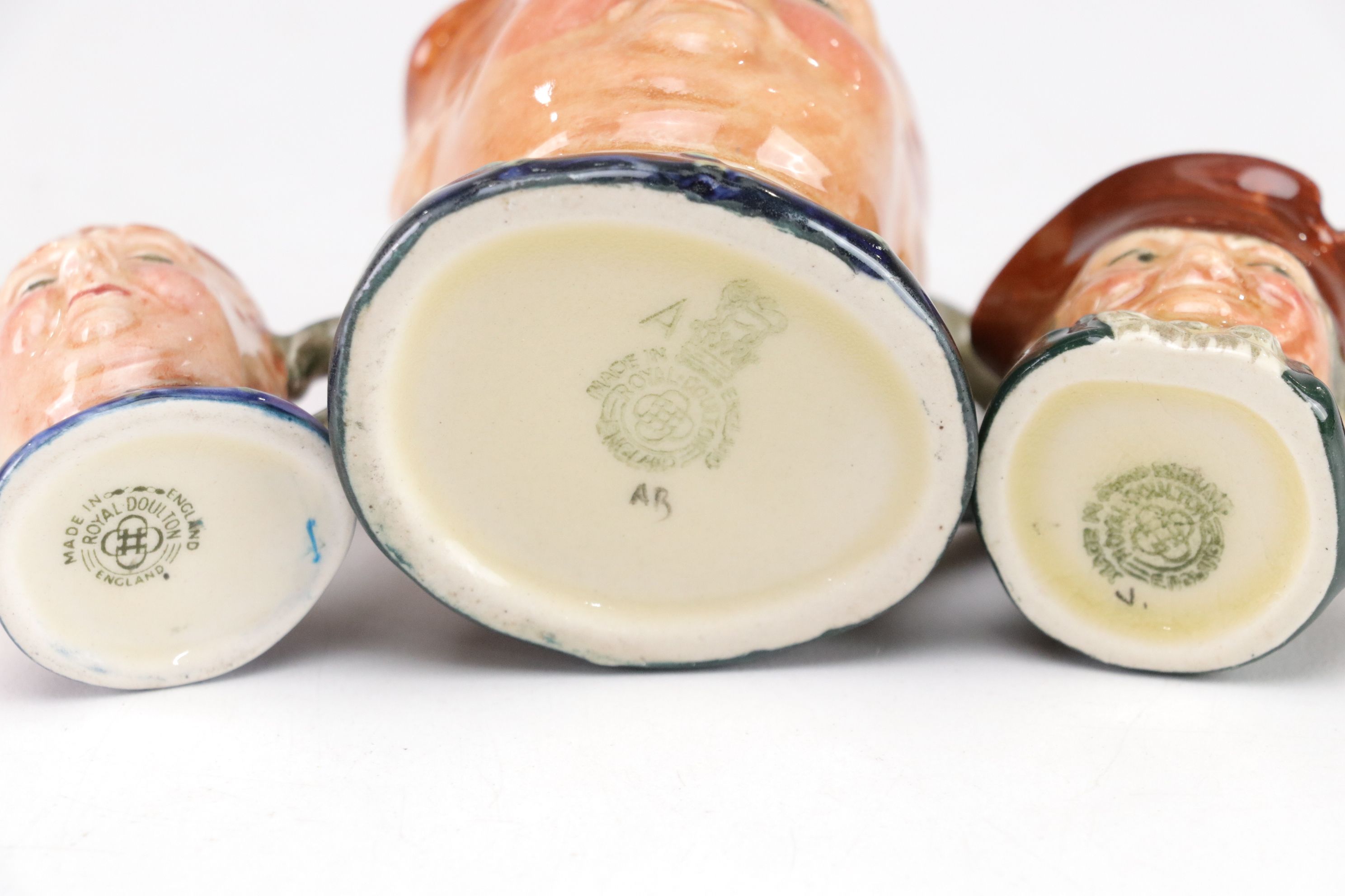 Royal Doulton "John Barleycorn" Toby Jug & Other Mini Mugs