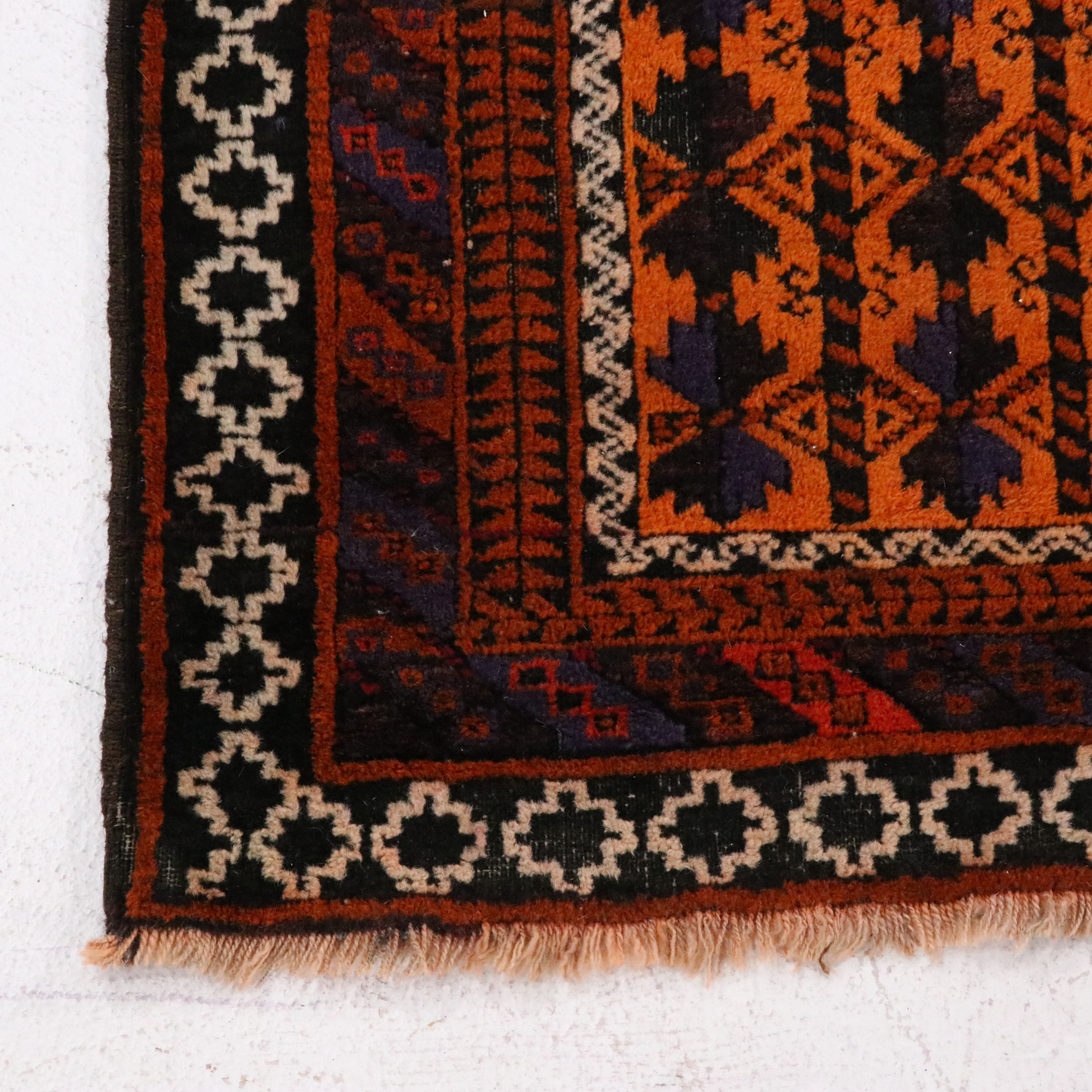 3'8 x 6'7 Hand-Knotted Afghan Baluch Area Rug