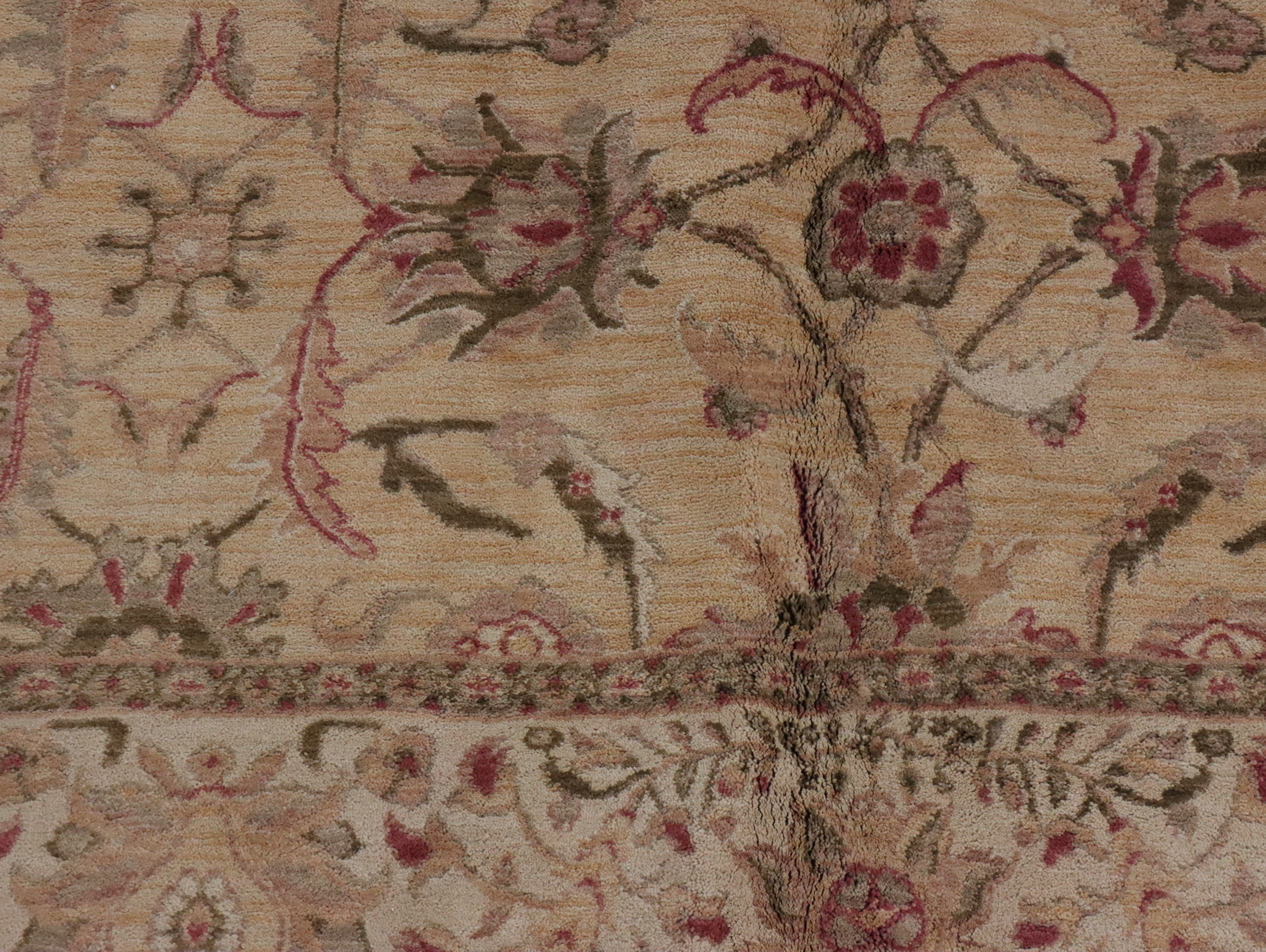 7'10 x 11'5 Hand-Knotted Indian Agra Area Rug