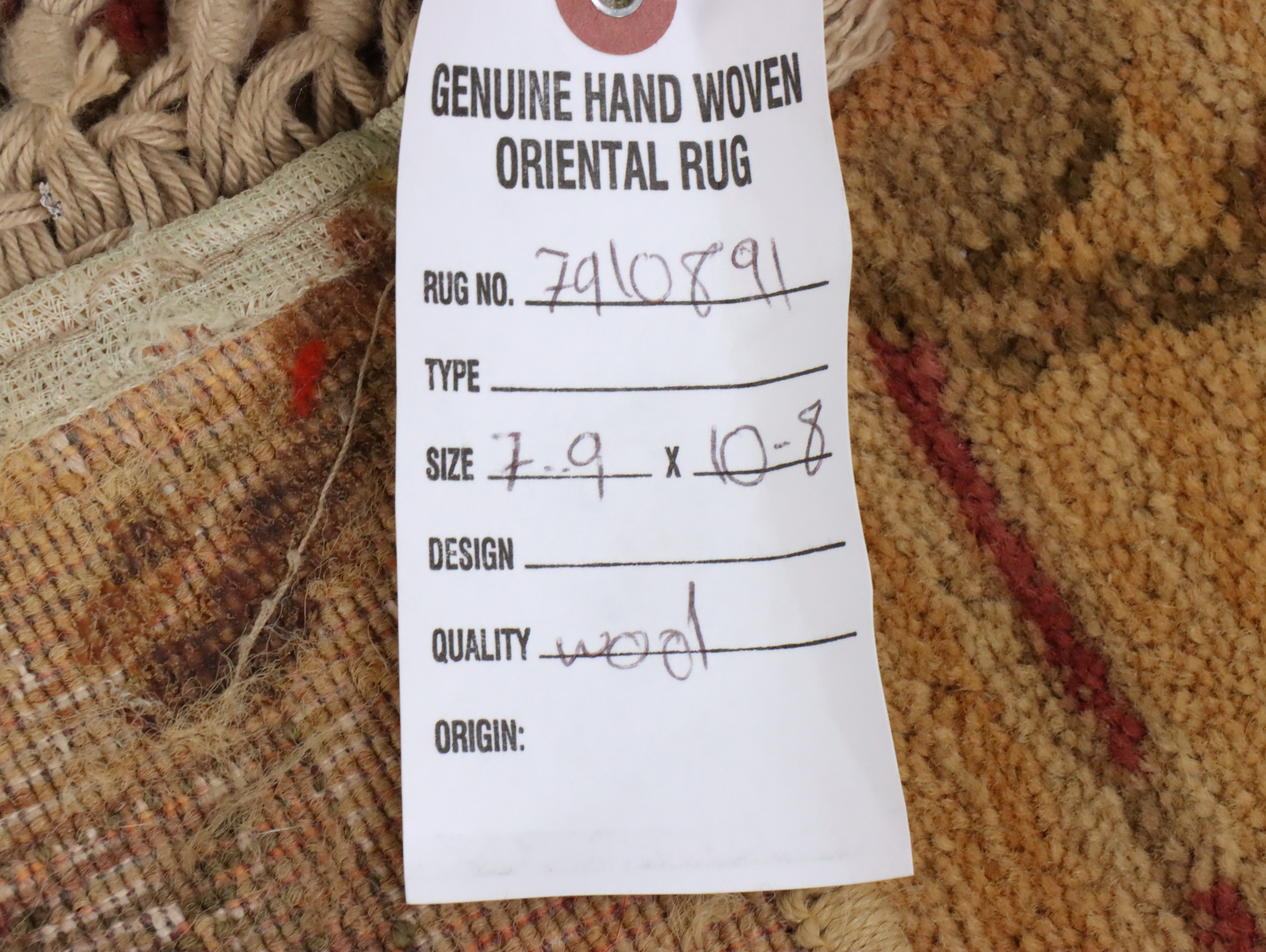 7'10 x 11'5 Hand-Knotted Indian Agra Area Rug