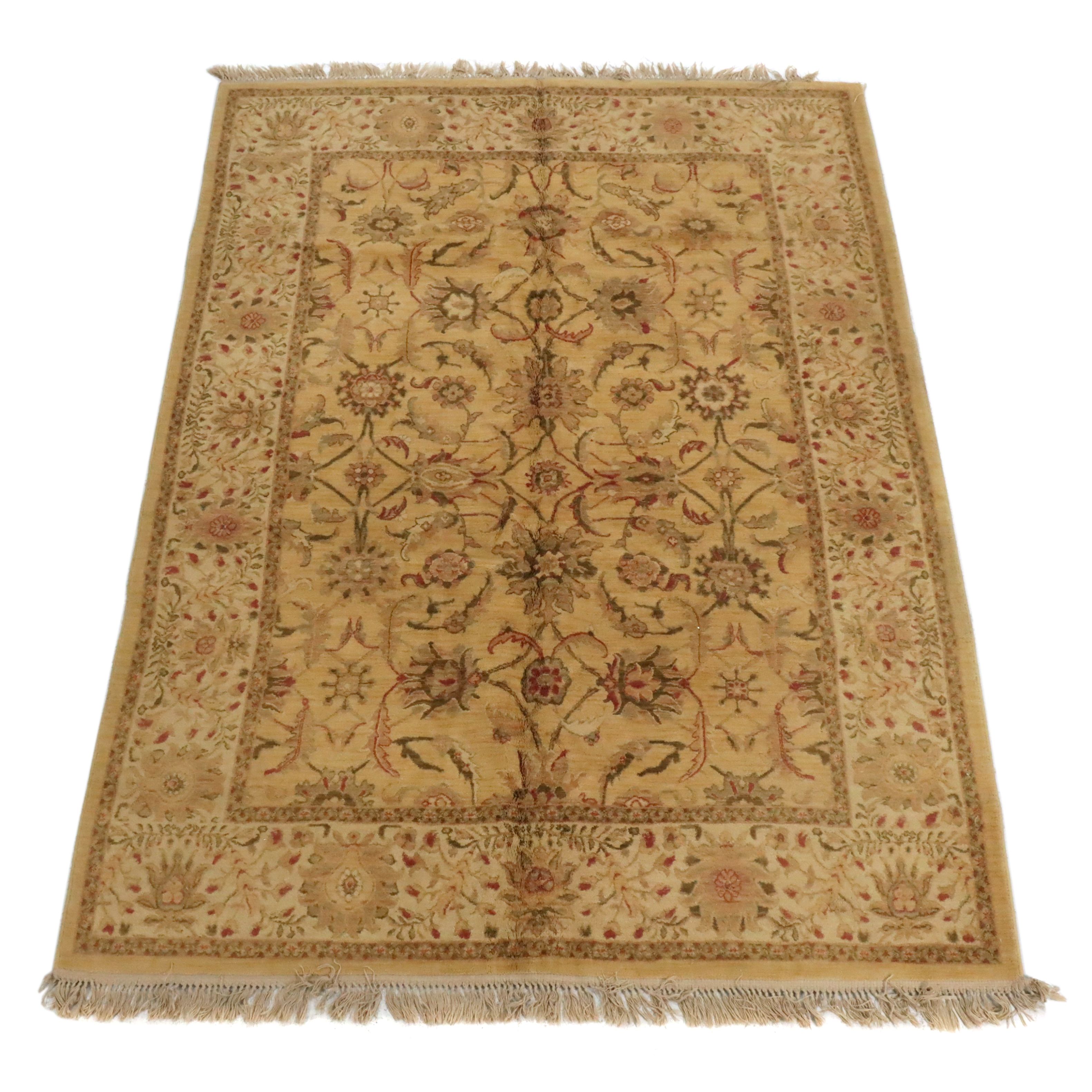 7'10 x 11'5 Hand-Knotted Indian Agra Area Rug