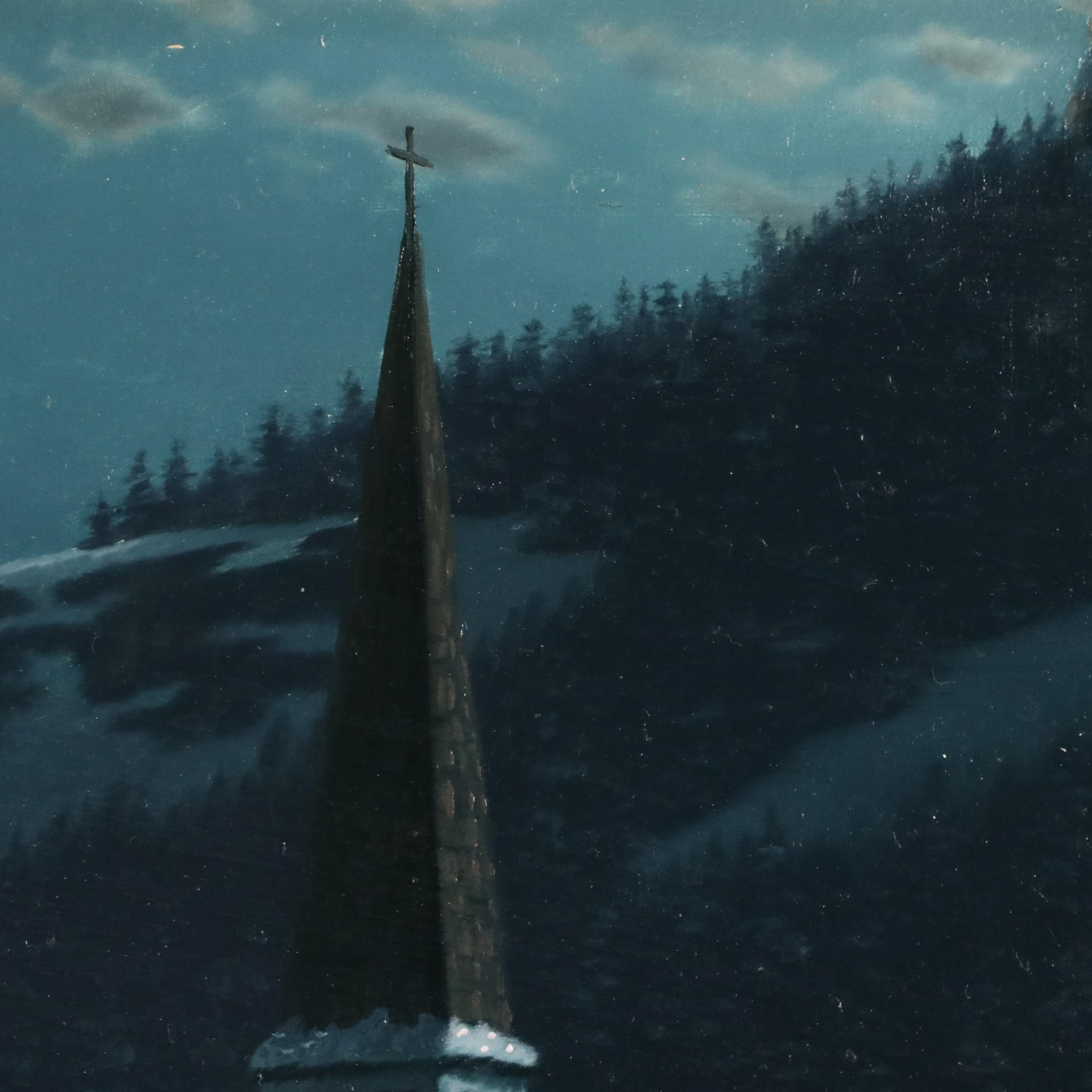 Mark Keathley Winter Landscape Oil Painting, 1987