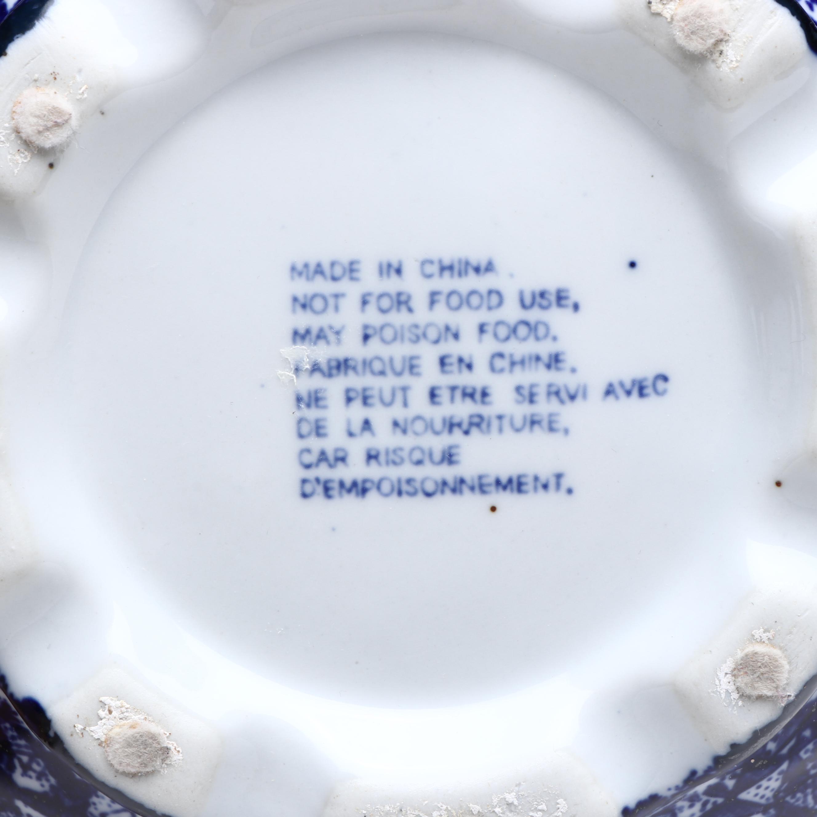 Chinese Porcelain Blue and White with Victoria Ware Table Accessories, More