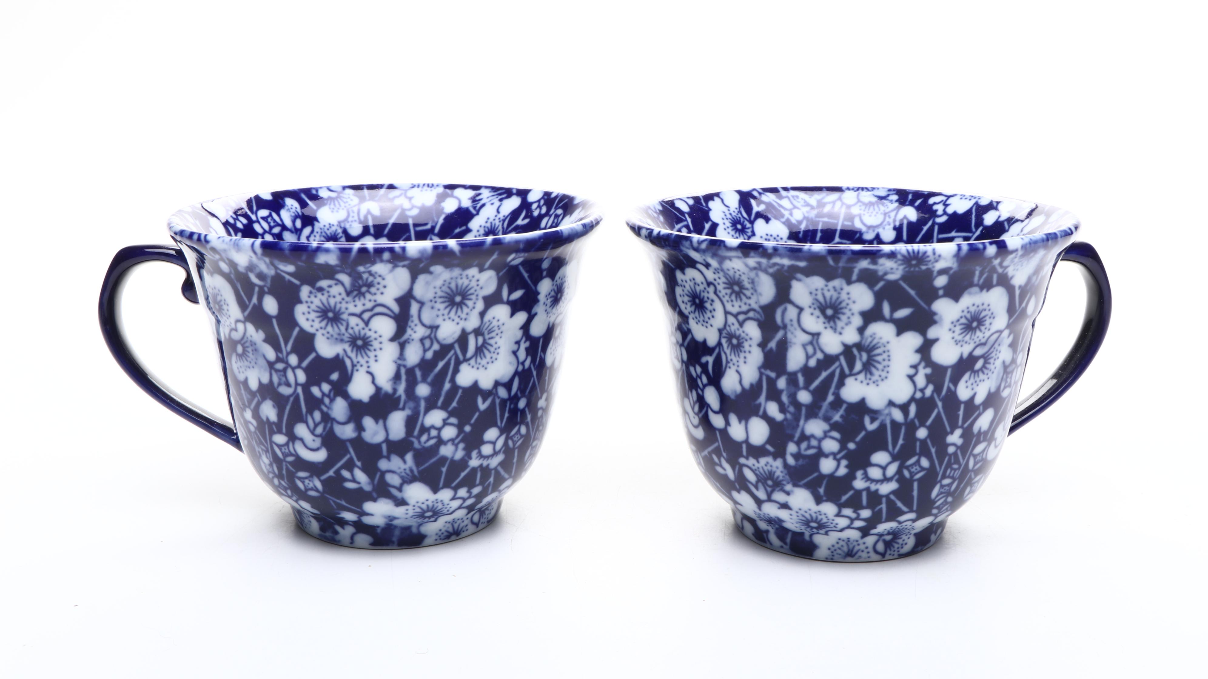 Chinese Porcelain Blue and White with Victoria Ware Table Accessories, More