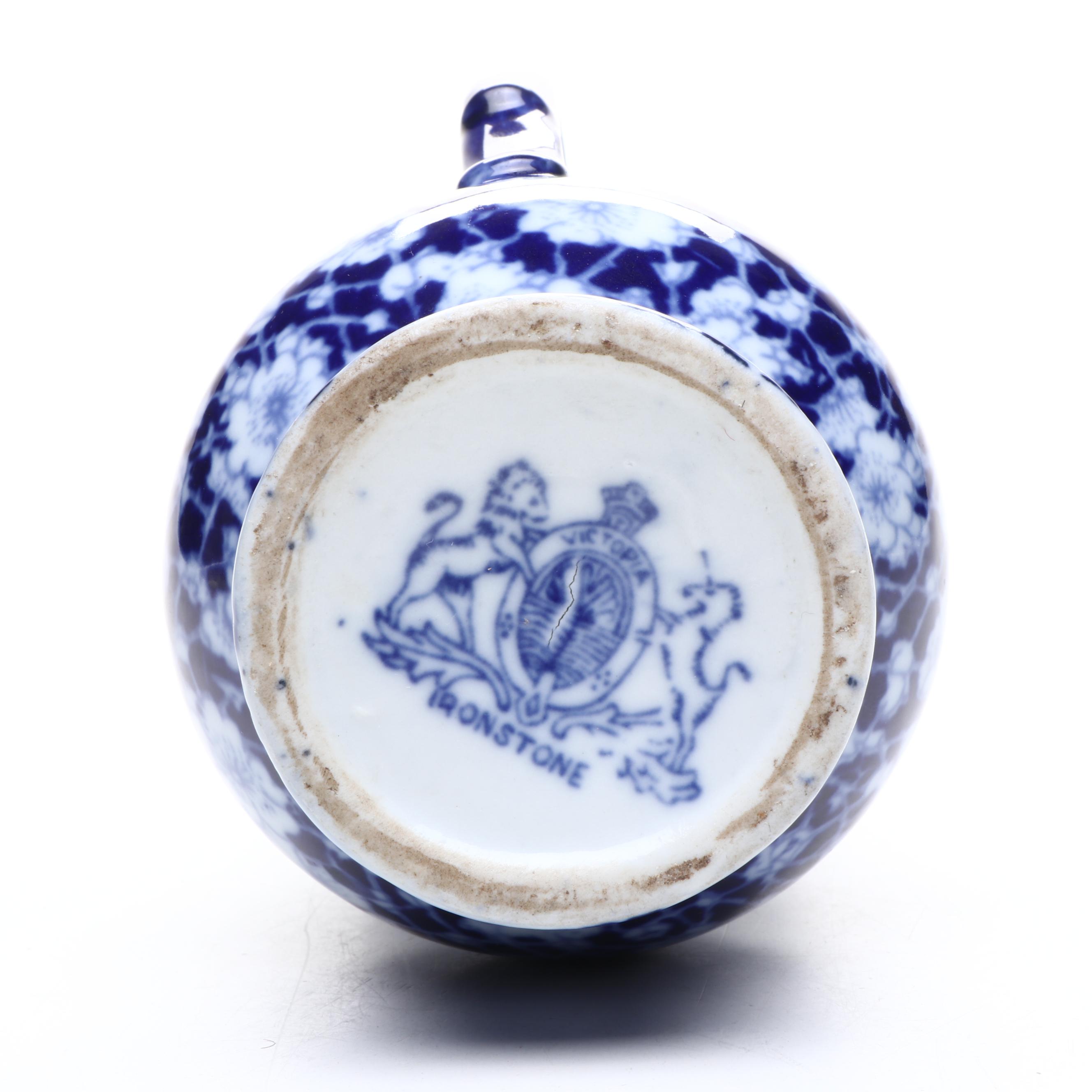 Chinese Porcelain Blue and White with Victoria Ware Table Accessories, More