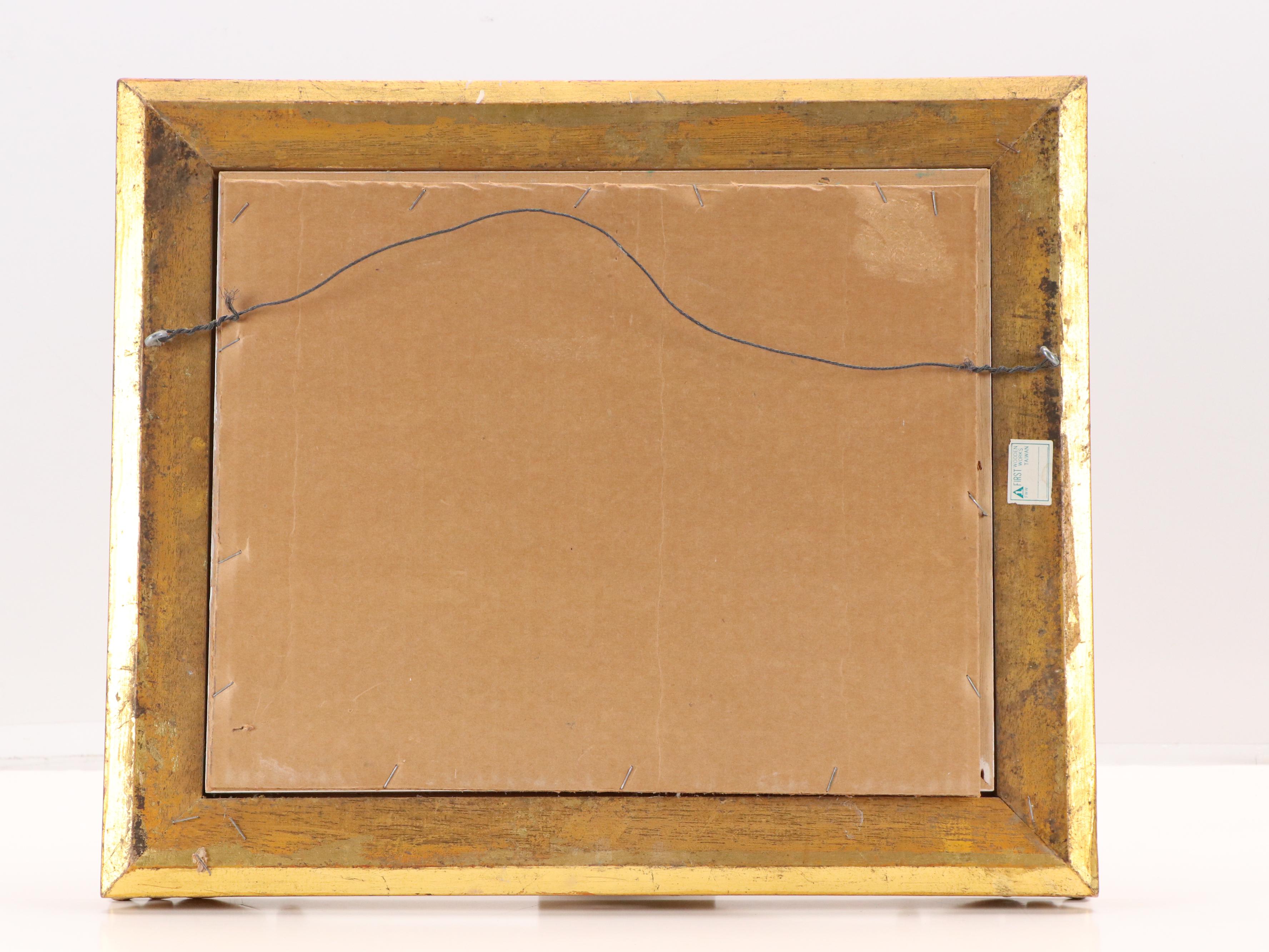 Impressionist Style Oil Painting of Girl with Goats and Ducks, 1982