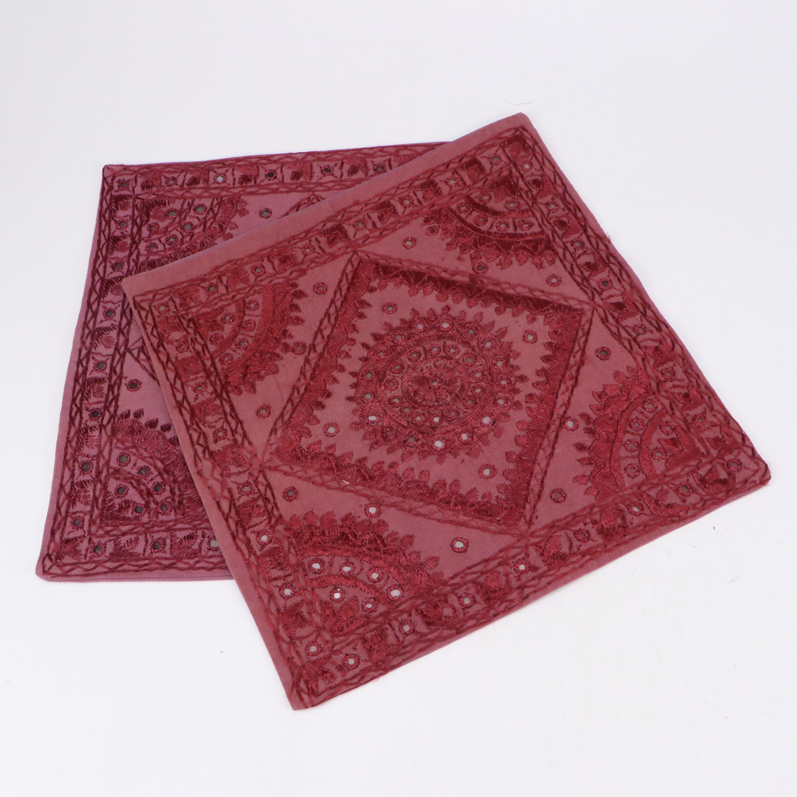 Indian Shisha, Beaded, and Embroidered Decorative Pillow Covers