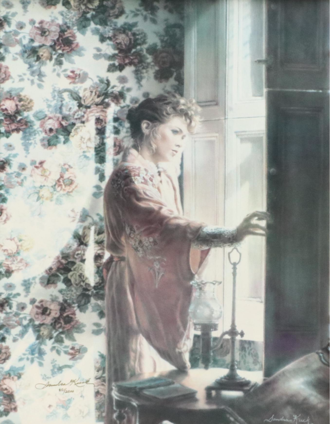 Sandra Kuck Offset Lithograph "Thinking of You," 1993