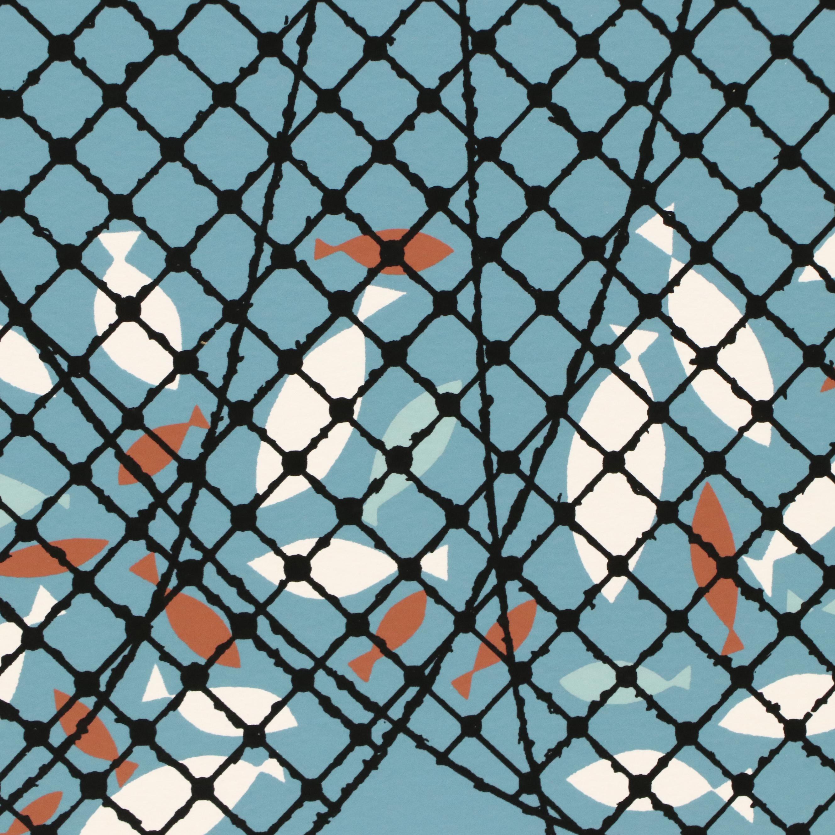 Edie Harper Serigraph "Net Prophet"