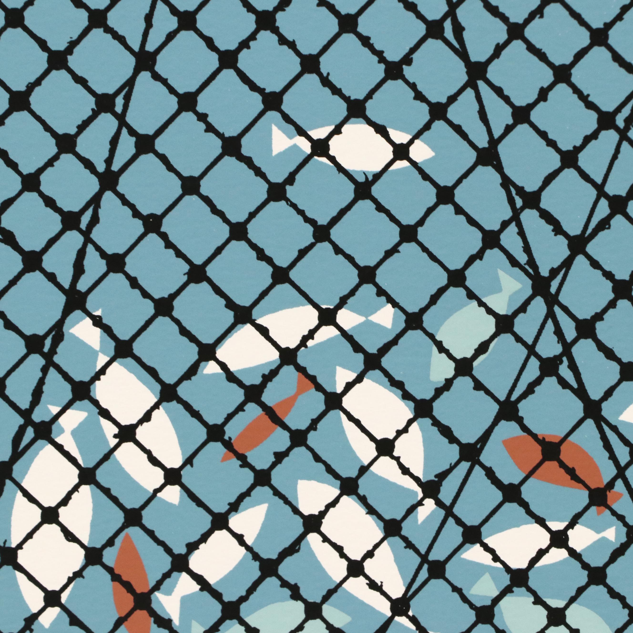 Edie Harper Serigraph "Net Prophet"